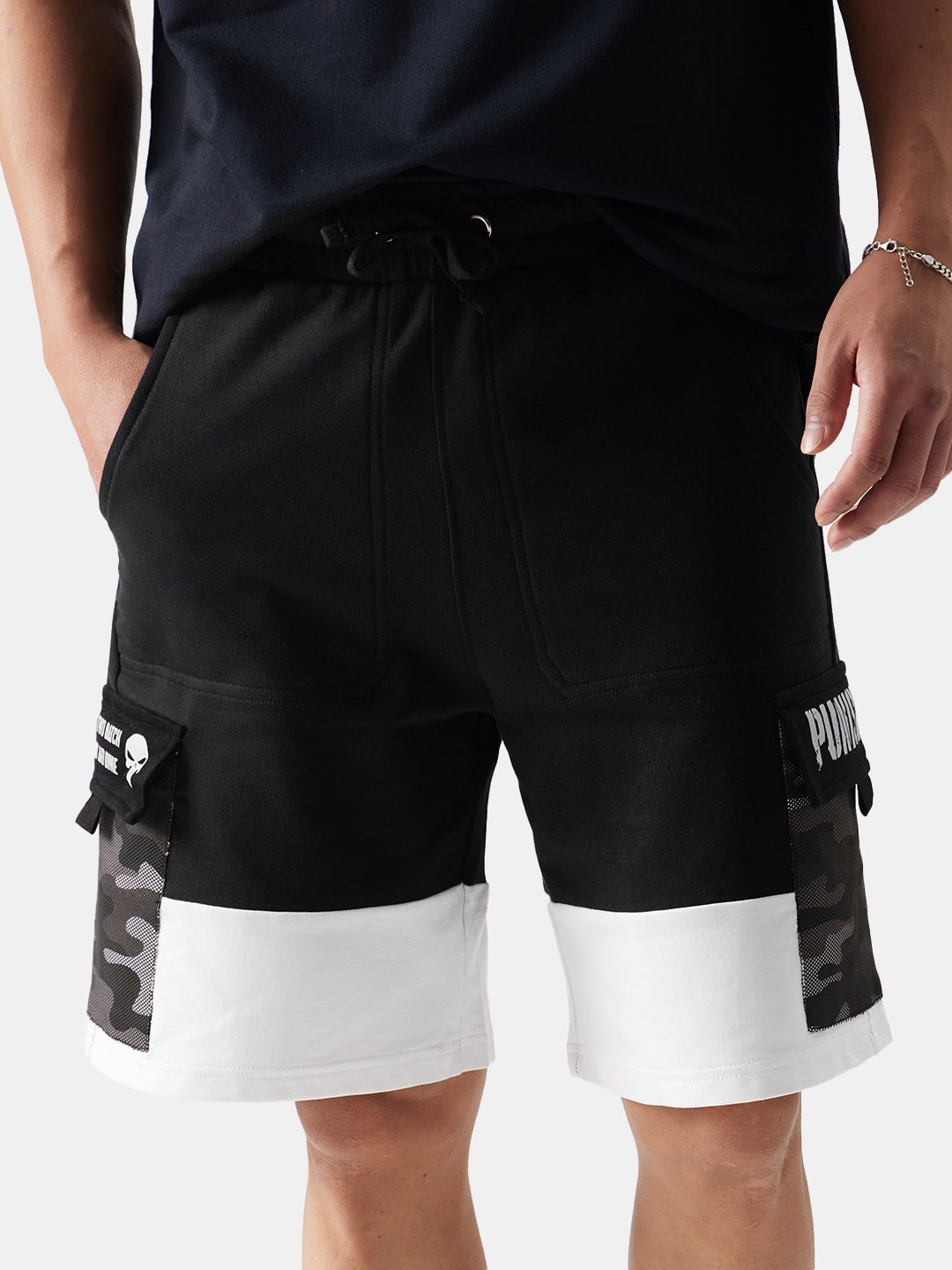 The Souled Store Punisher Men Sports Shorts