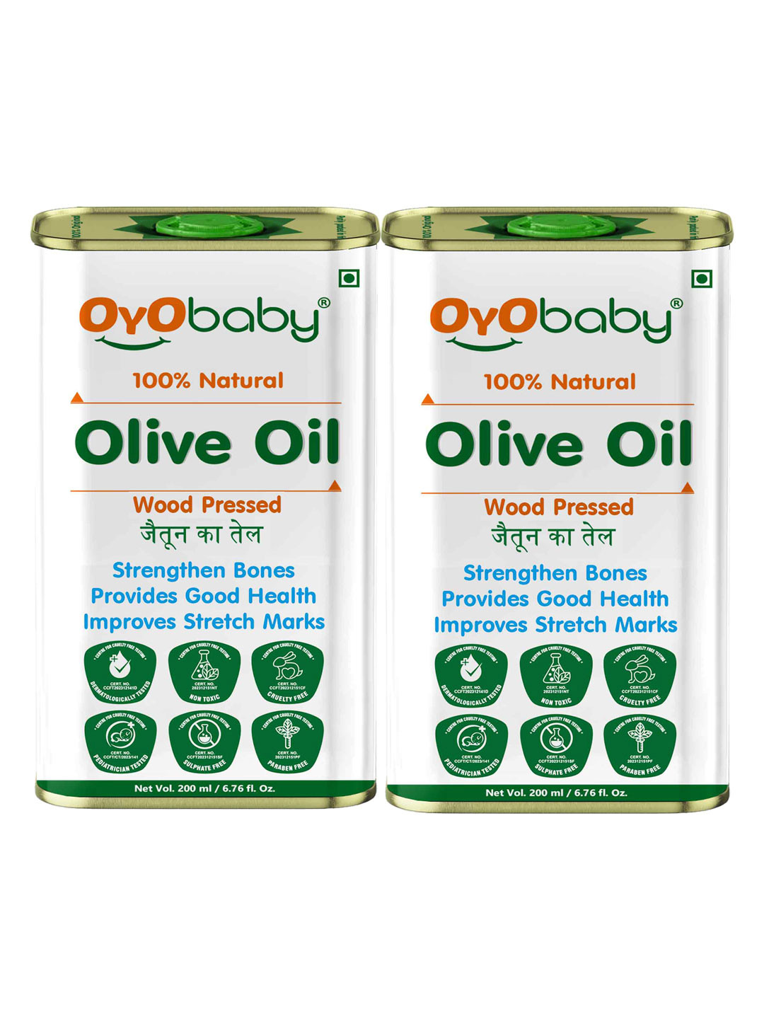 OyO Baby Kids Set Of 2 Extra Virgin Olive Oil - 200ml Each