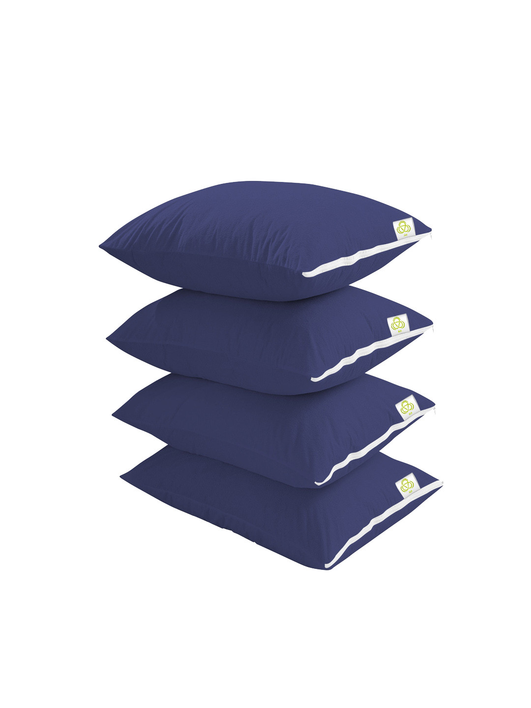 AVI Navy Blue 4 Pieces Waterproof Cotton Pillow Protector