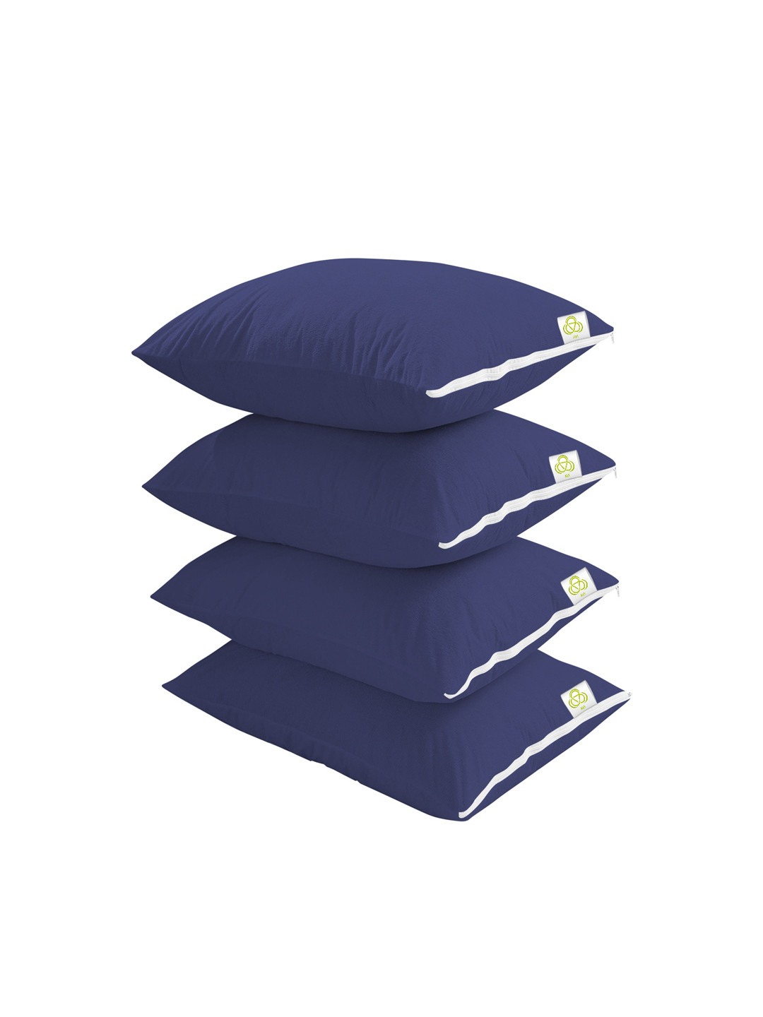 AVI Navy Blue 4 Pieces Rectangular Shaped Waterproof Pillow Protectors