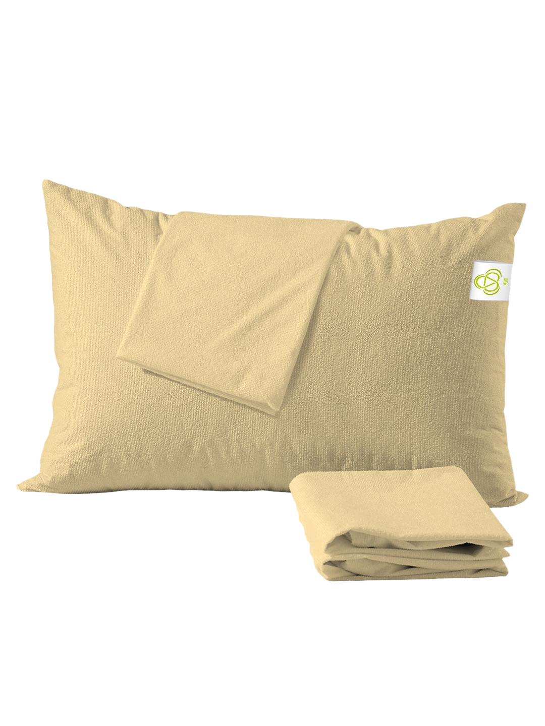 AVI Beige 2 Pieces Waterproof Medium Pillow Protector
