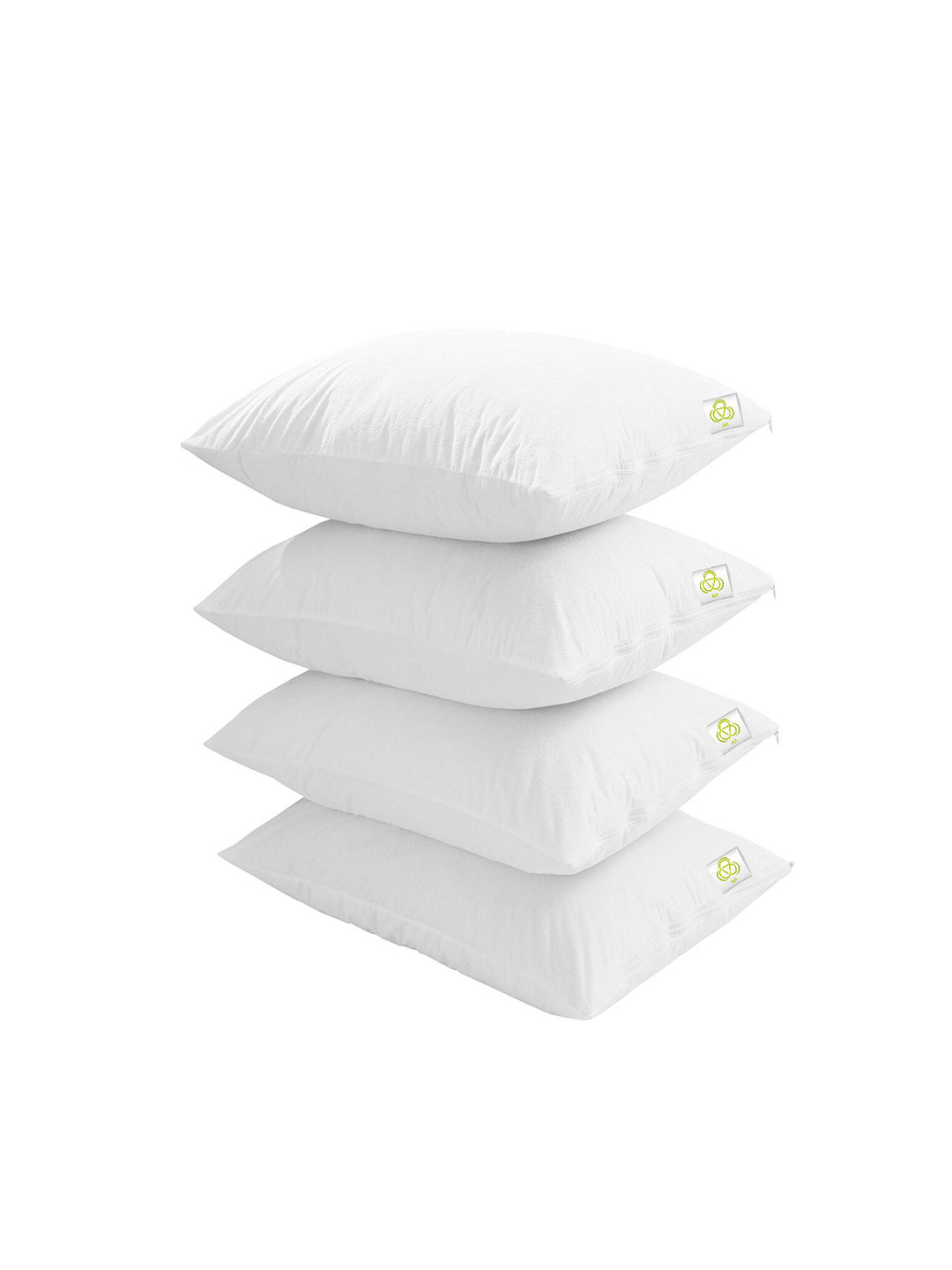 AVI 4 Pieces White Waterproof Terry Cotton Pillow Protectors