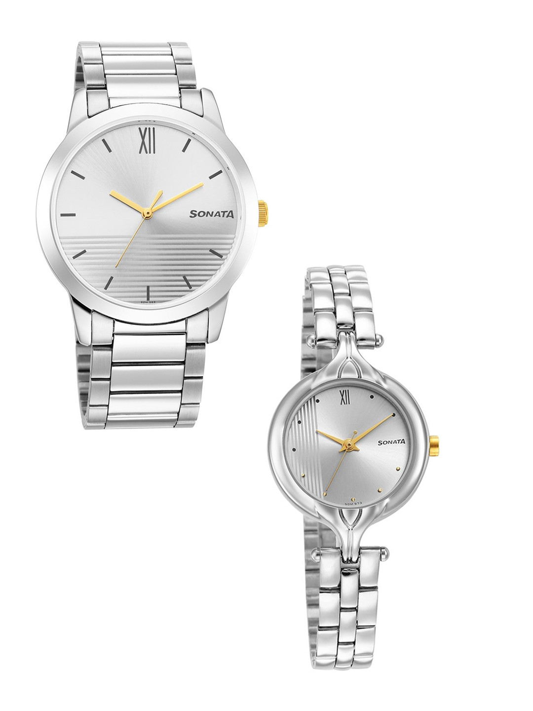 Sonata Set Of 2 Sonata Pair 2022 Bracelet Style Straps Analogue Watch 7712587040BM01