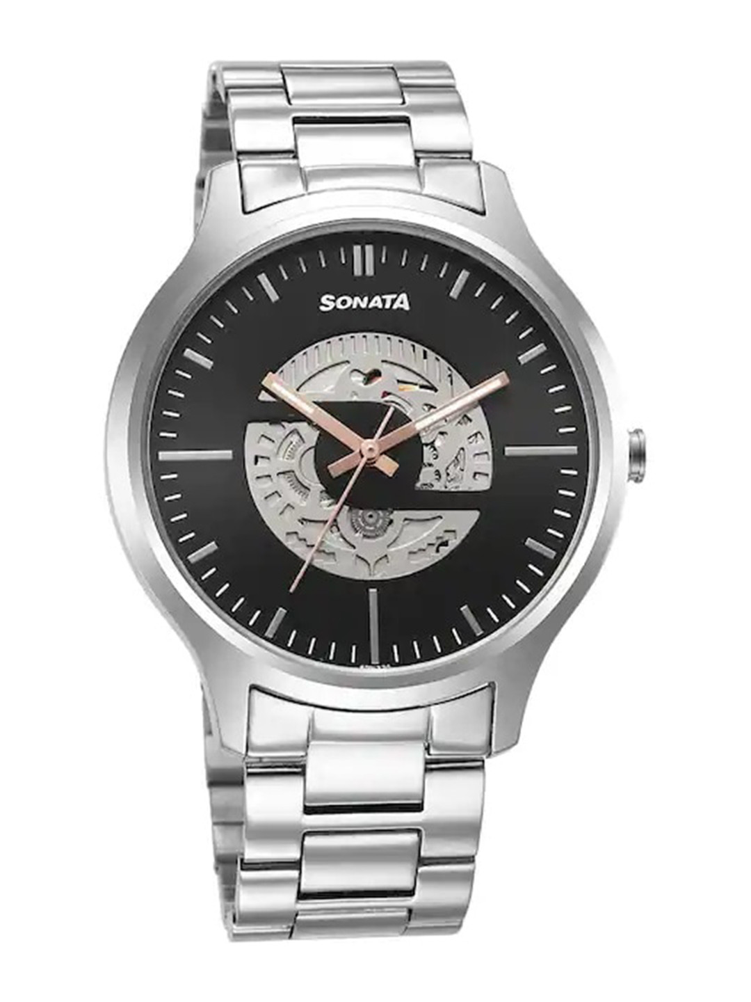 Sonata Unveil 2.0 Men Skeleton Dial Bracelet Style Straps Analogue Watch 7140SM03