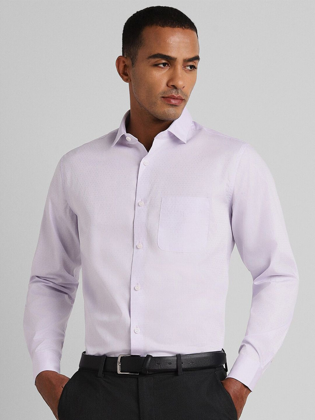 Peter England Elite Spread Collar Pure Cotton Formal Shirt