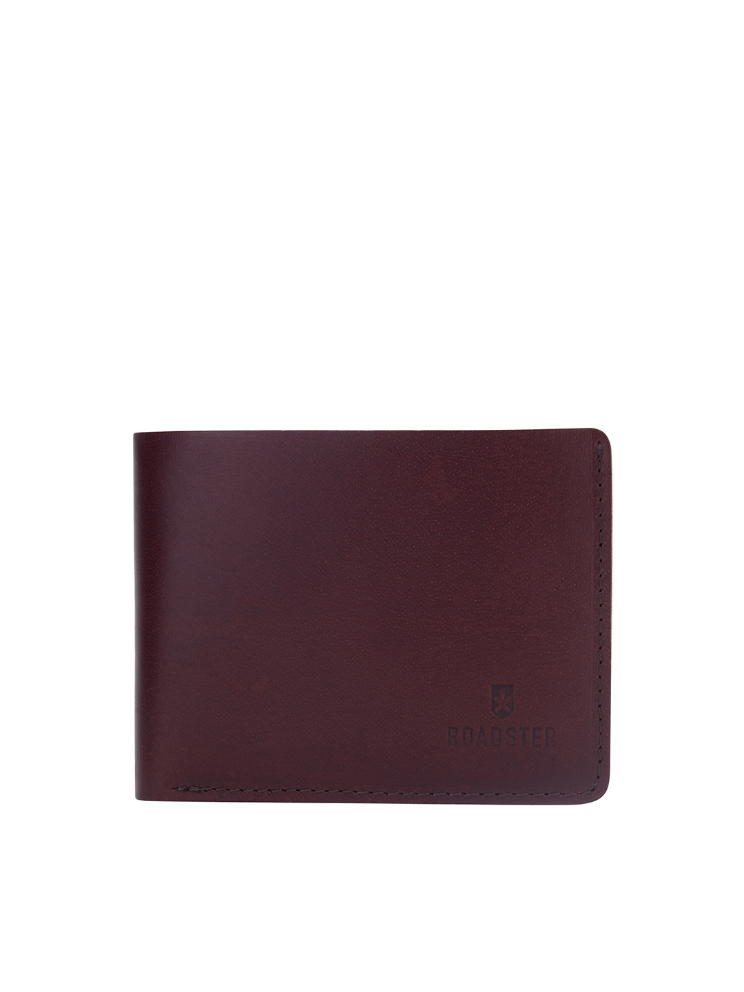 Roadster Burgundy Men Leather Two Fold Wallet