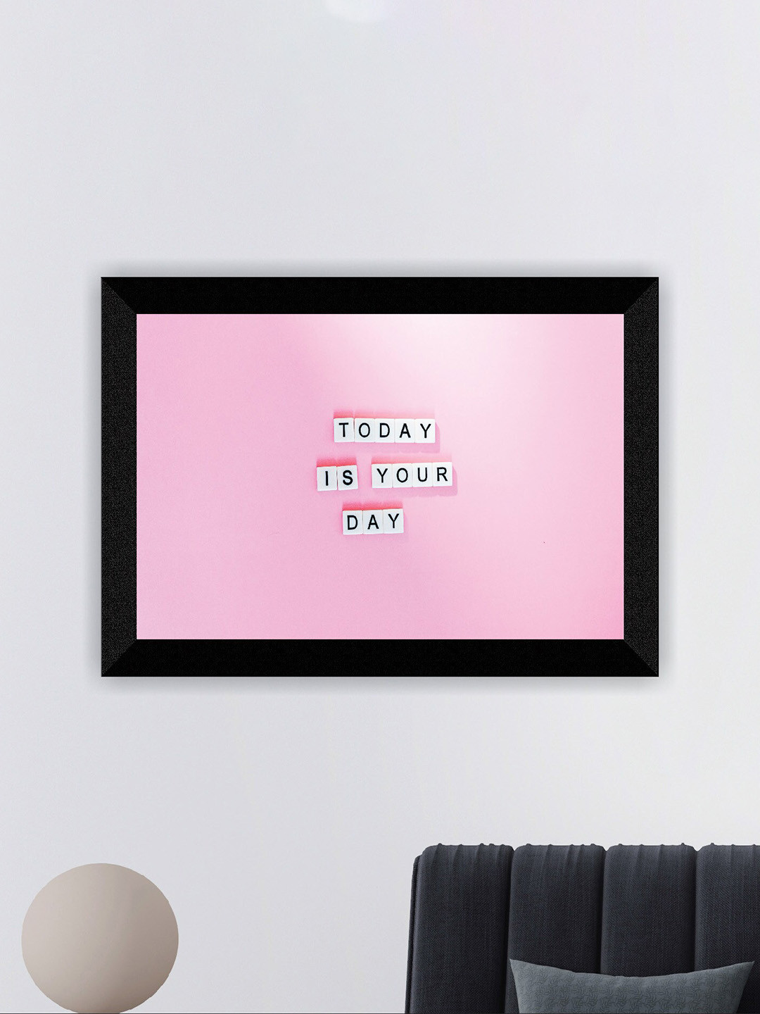 SAF Quotes Pink MDF Wall Kids Room Rectangle Potrait Paintings Wall Art -11 x 14In