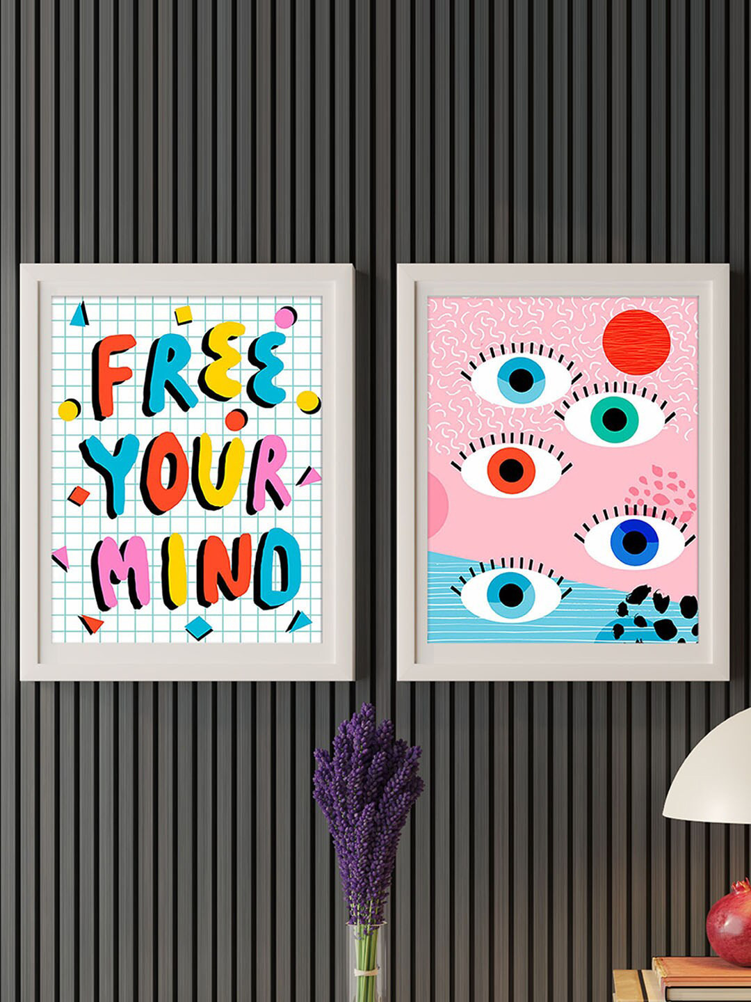 Art Street Quotes Canvas 2 Pcs Wall Bedroom Rectangle Paintings Wall Art -17.48 x 12.48In