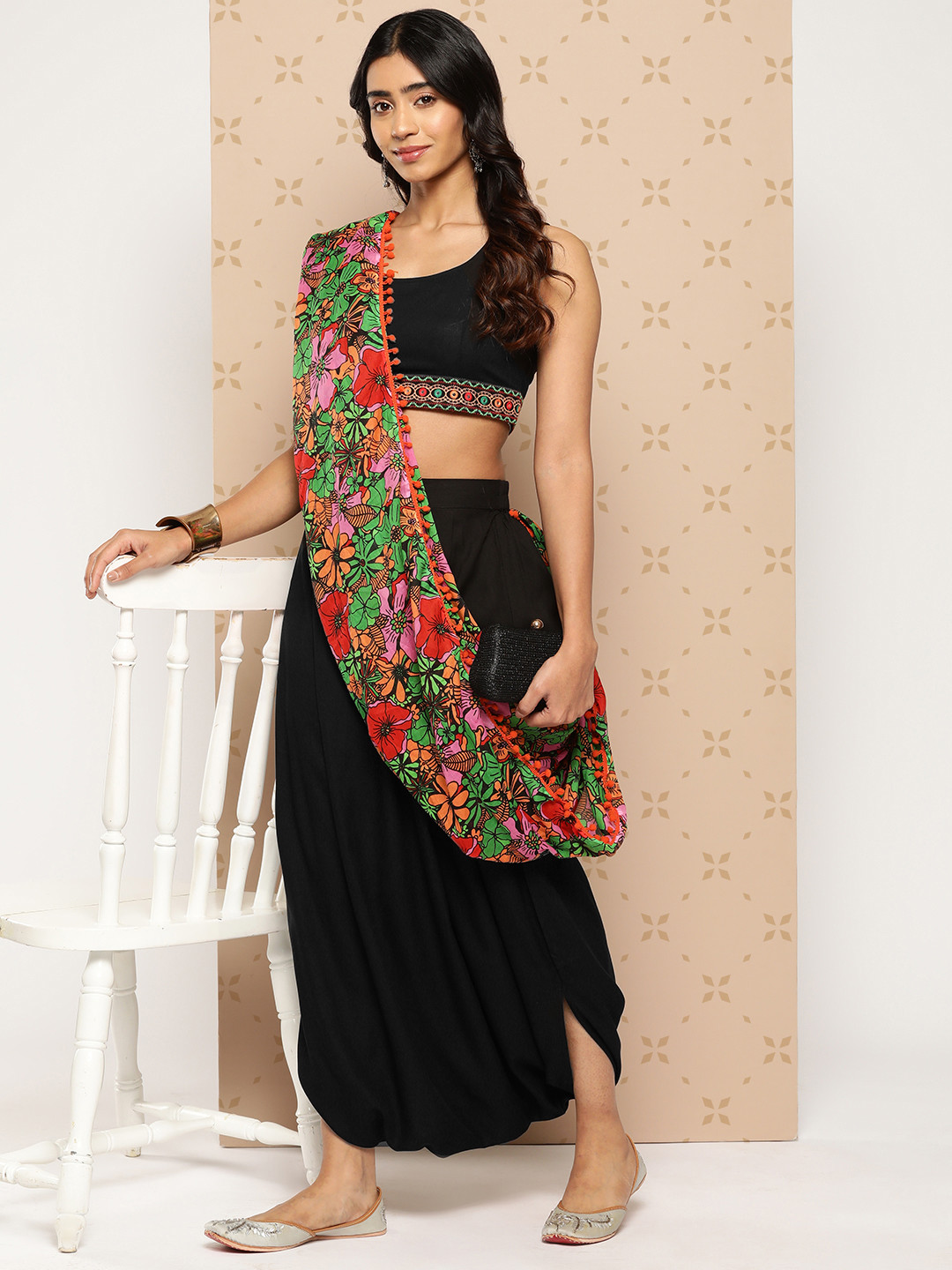 Sangria Ready to Wear Fusion Saree