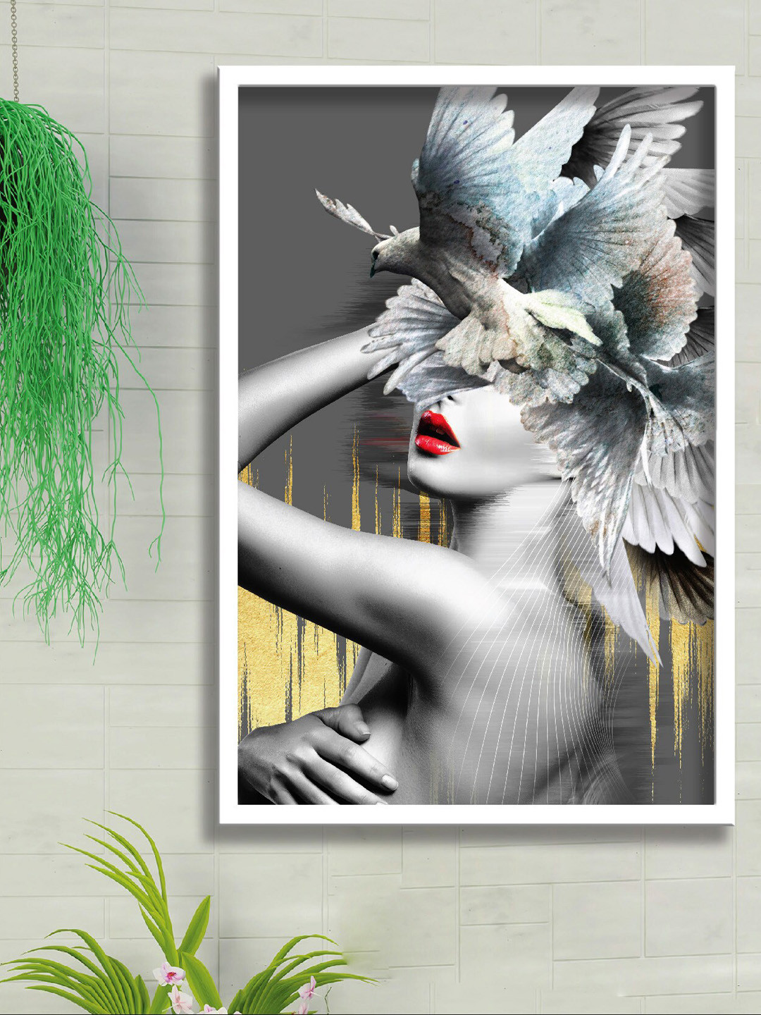 SAF White & Grey Framed Wall Art