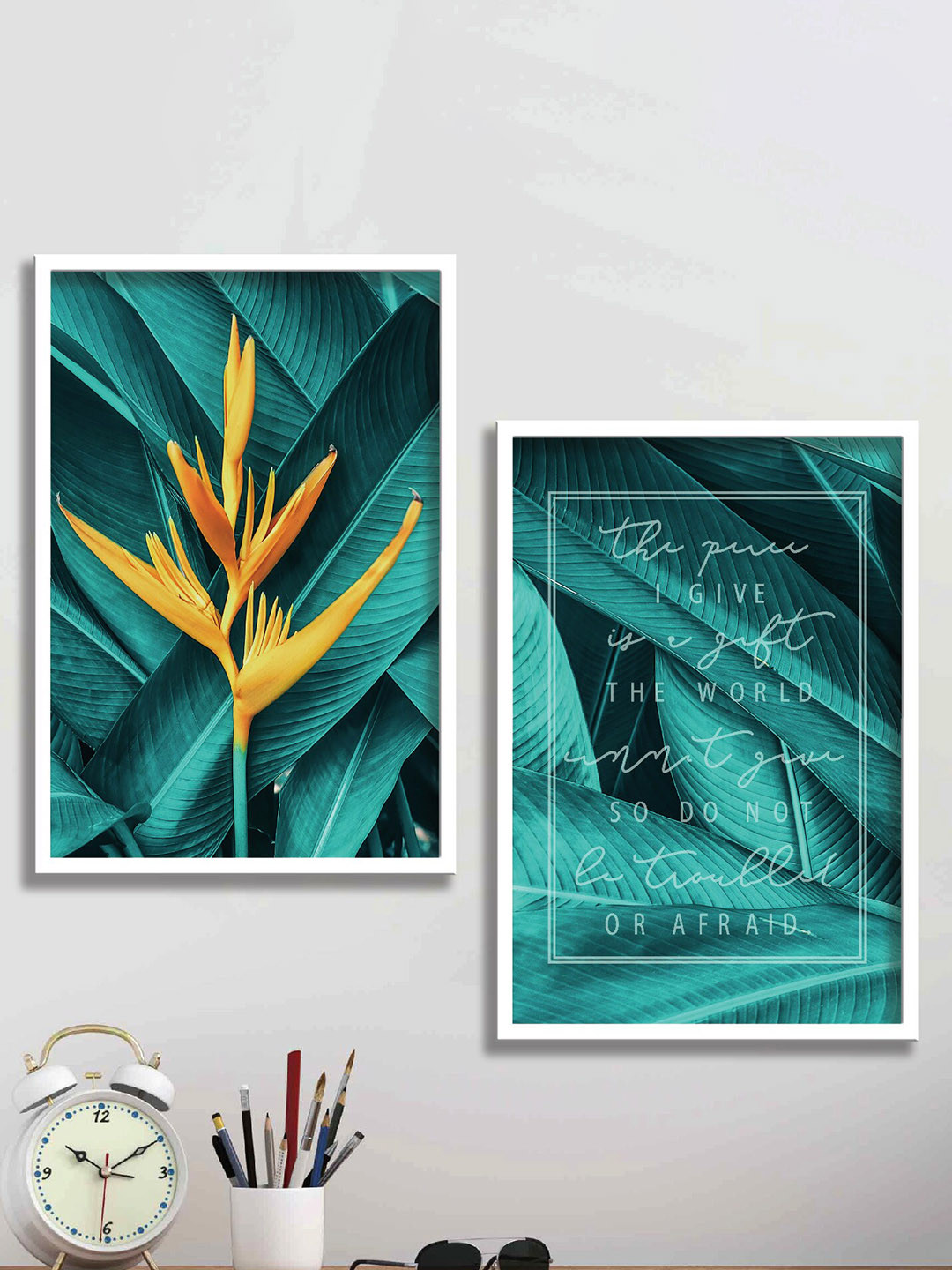 SAF Motivatioal Premium Canvas 2 Piece Wall Rectangle Paintings Wall Art -13.5 x 19.5 In