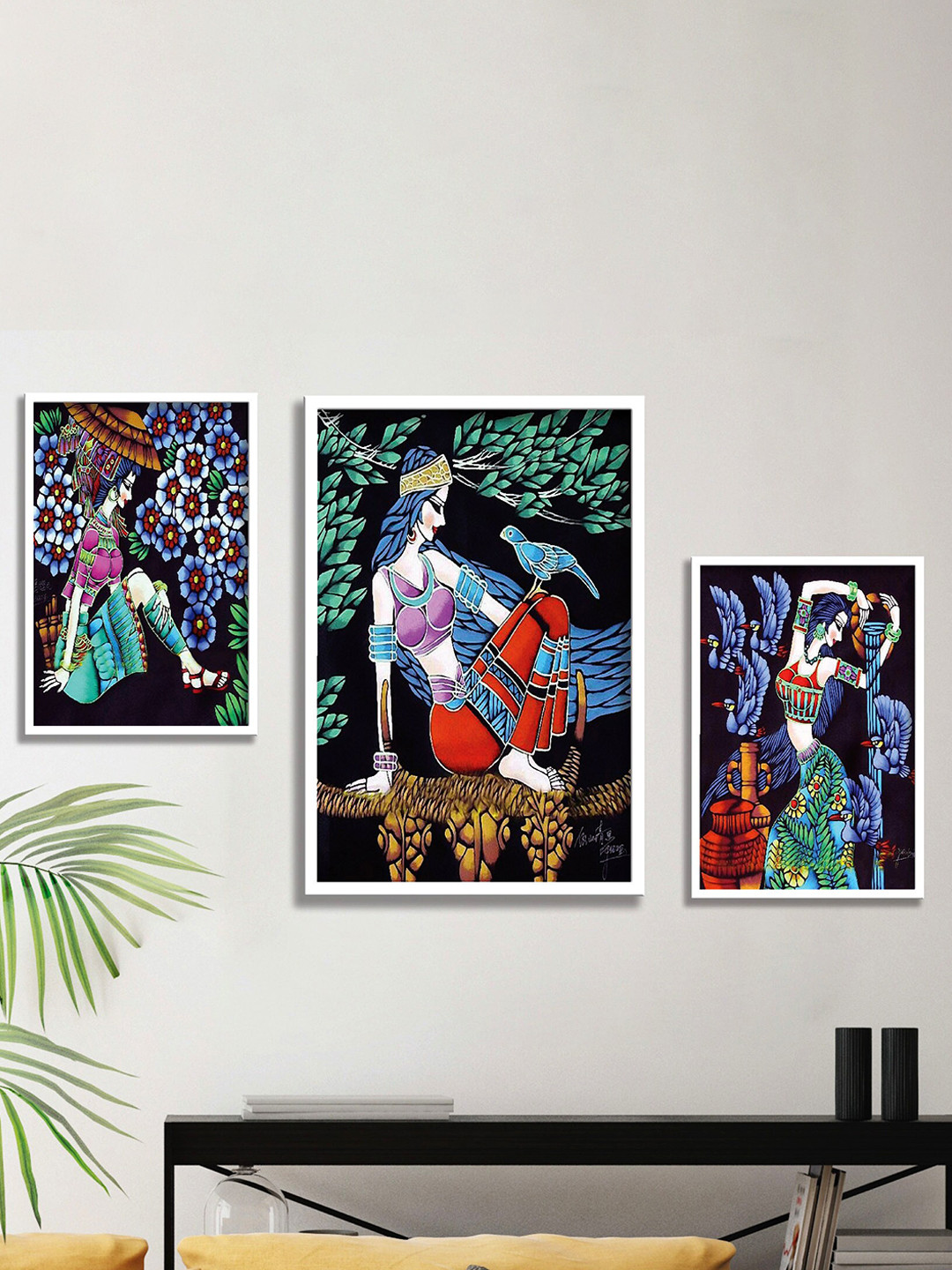 SAF Canvas 3 Pcs Wall Rectangle Paintings Wall Art - 13.5x10.5In