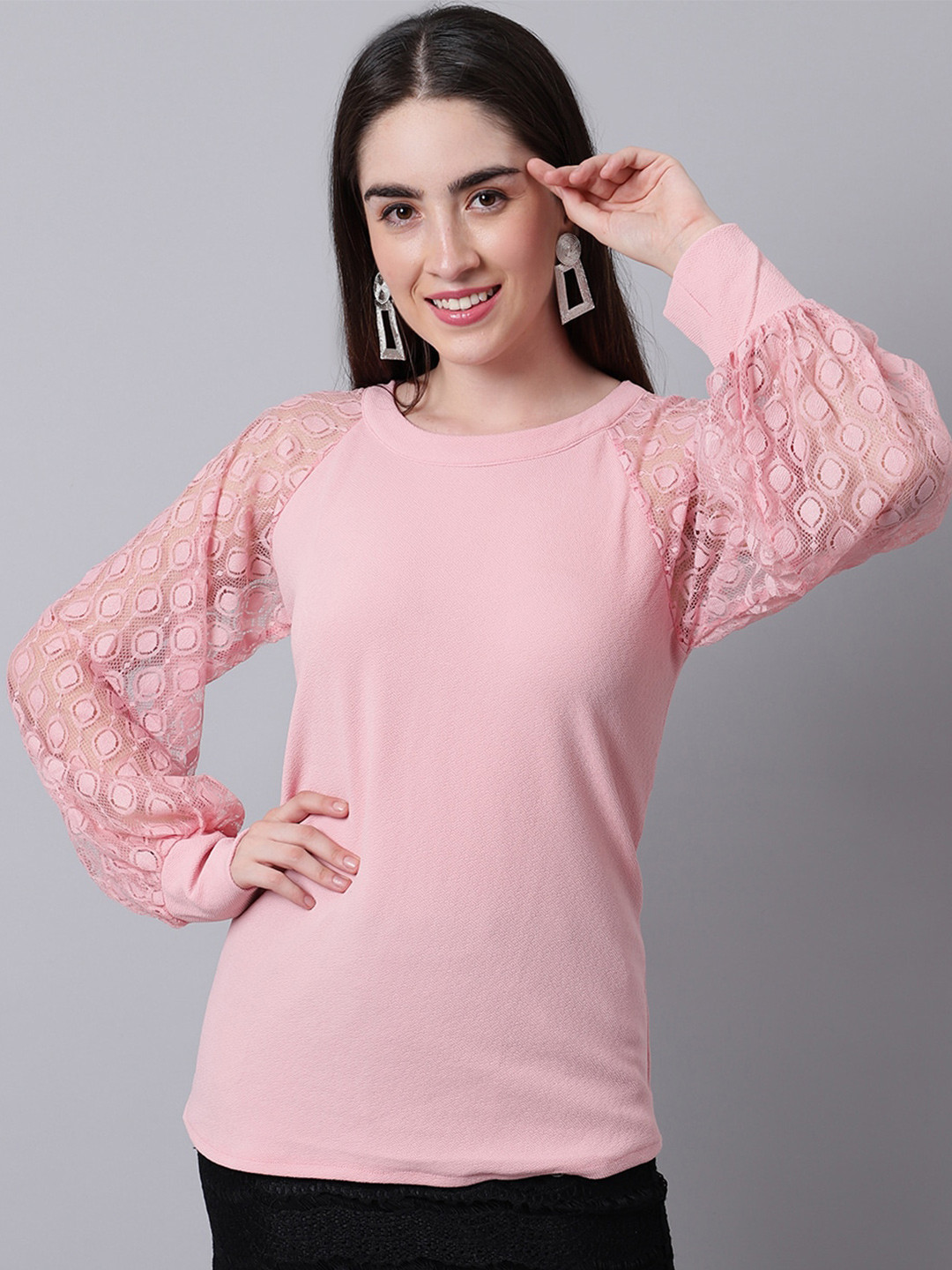 Sugathari Cuffed Sleeves Regular Top