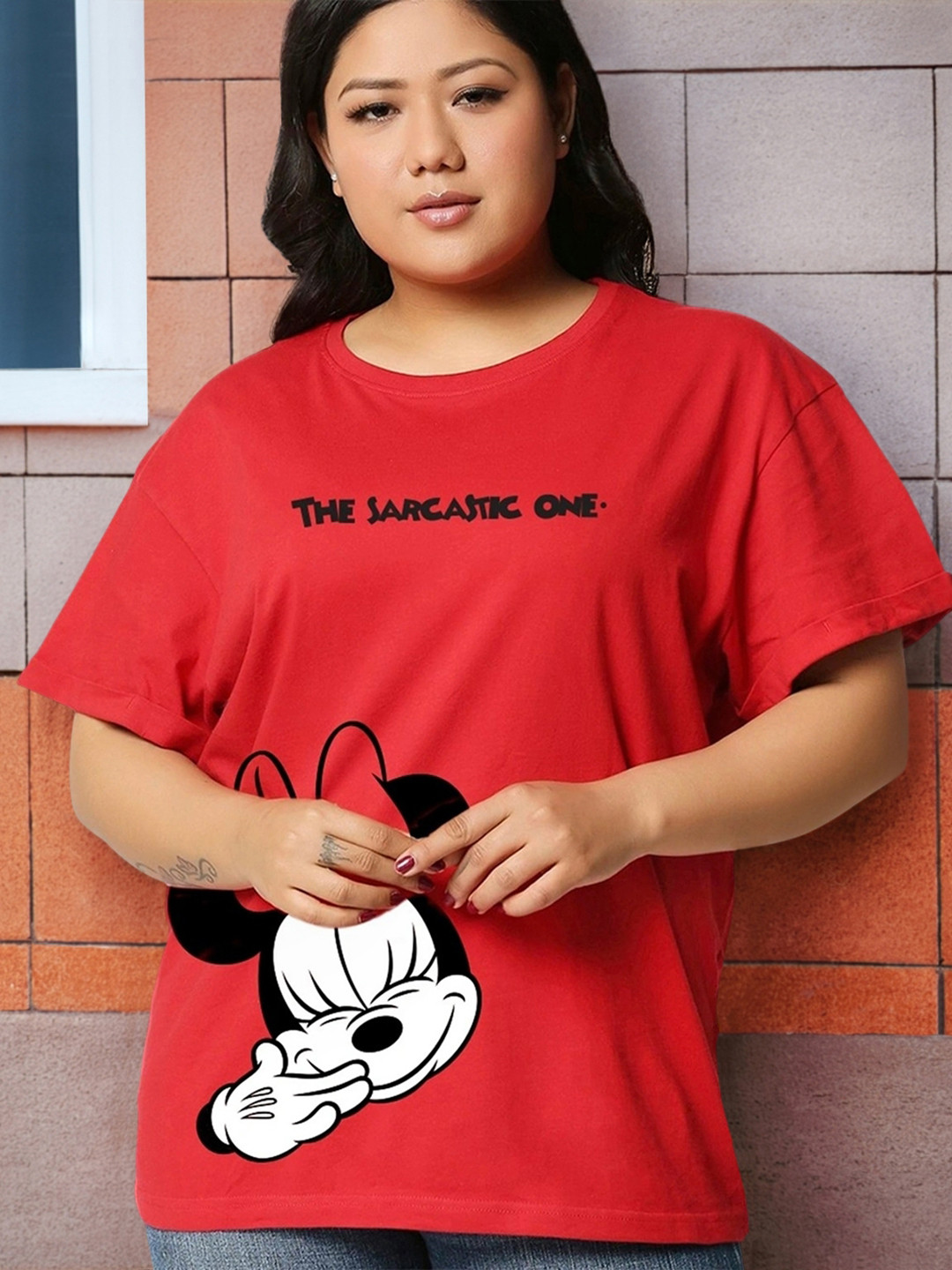 Bewakoof Plus Graphic Printed Plus Size Boyfriend T-shirt