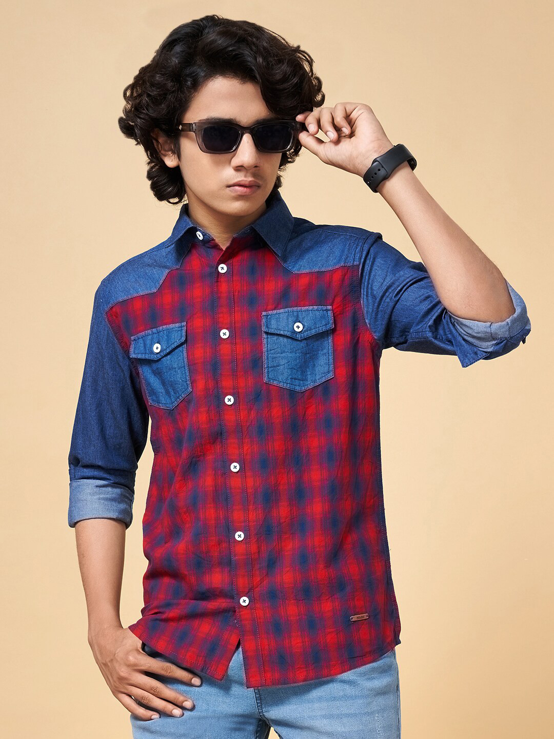 Coolsters by Pantaloons Boys Checked Cotton Casual Shirt