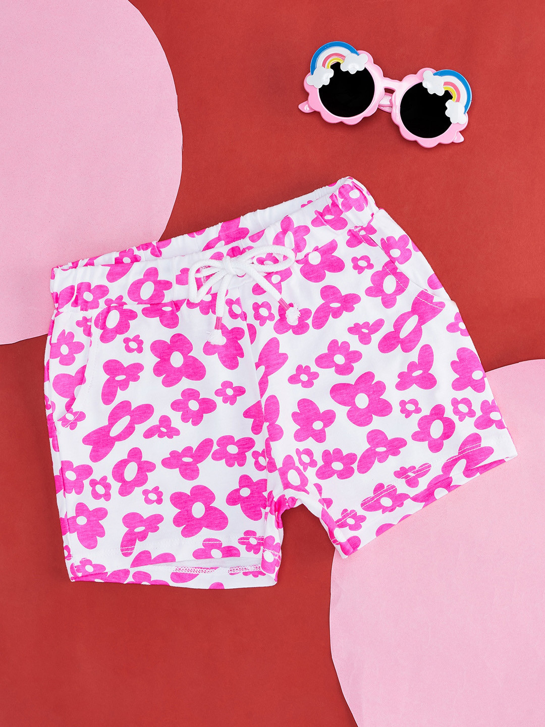 Pantaloons Junior Girls Floral Printed Cotton Casual Shorts
