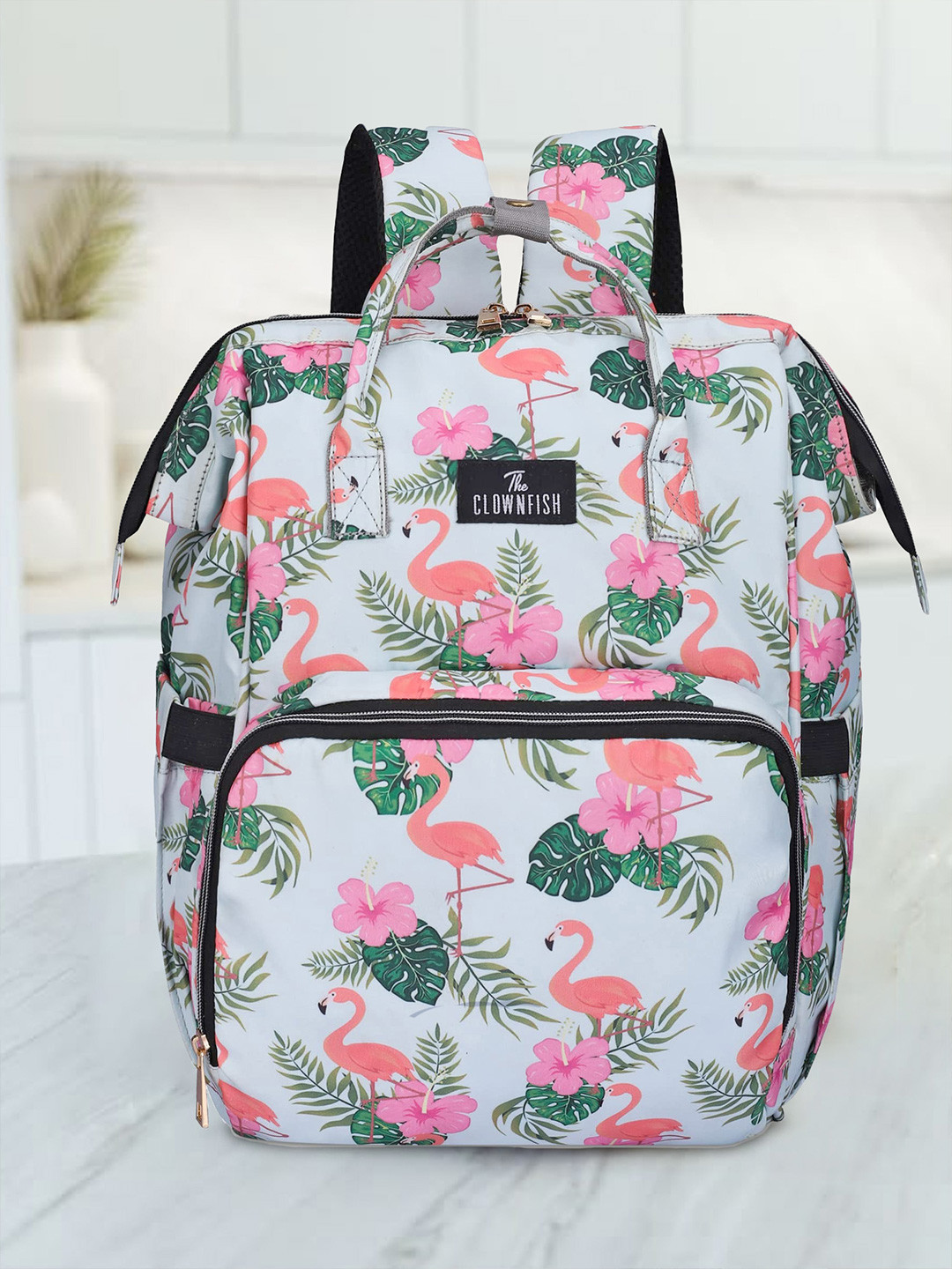 THE CLOWNFISH Baby On Board Printed Lightweight Diaper Bag