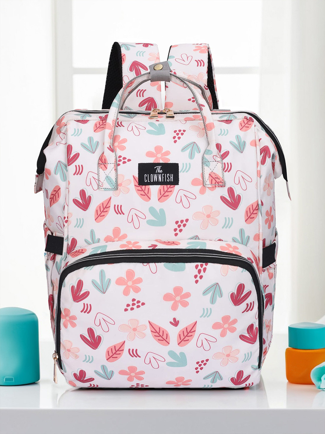 THE CLOWNFISH Baby On Board Printed Lightweight Diaper Bags