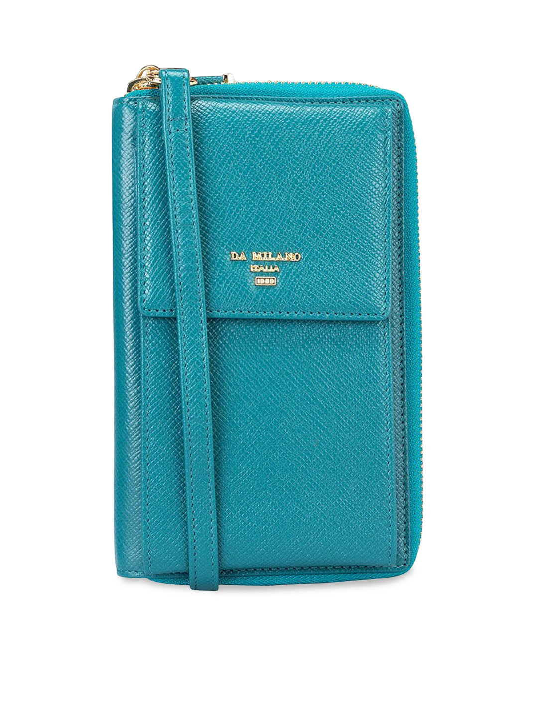 Da Milano Unisex Leather Zip Around Wallet