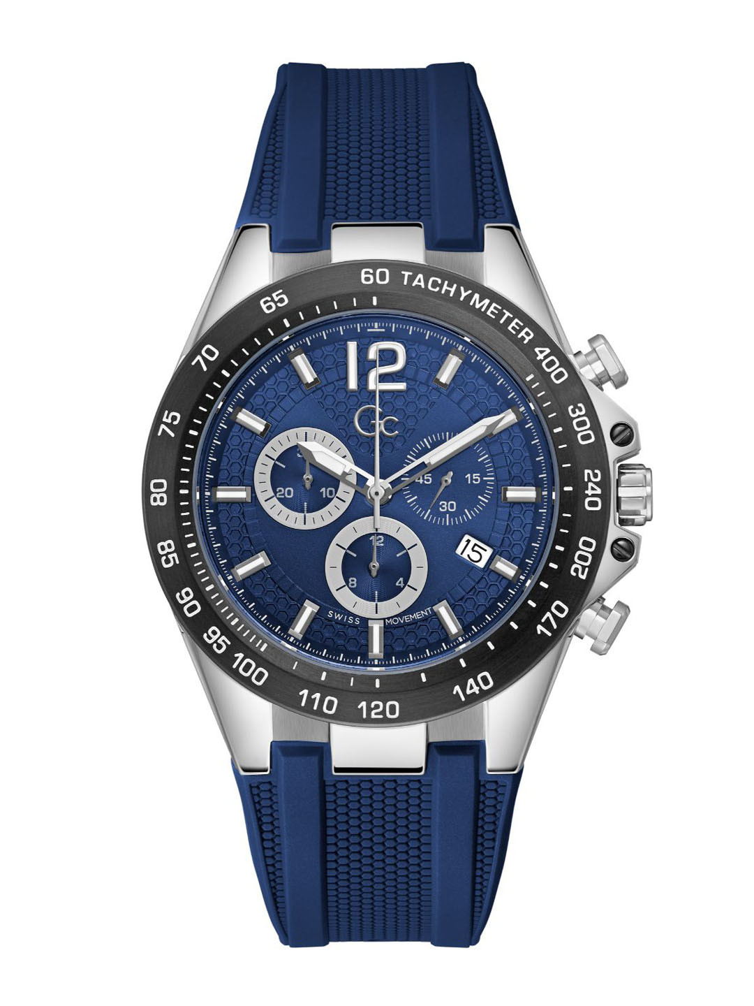 GC GUESS COLLECTION Audacious Blue Round Dial Men Quartz Analog Watch - Z07001G7MF
