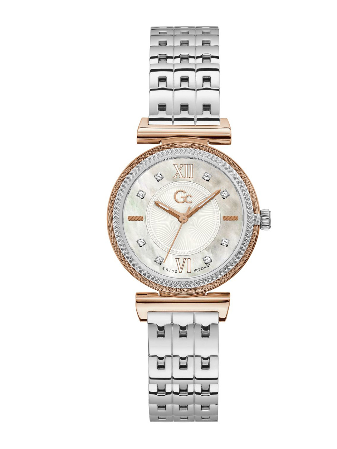 GC GUESS COLLECTION Starlight White Round Dial Women Quartz Analog Watch - Y88001L1MF