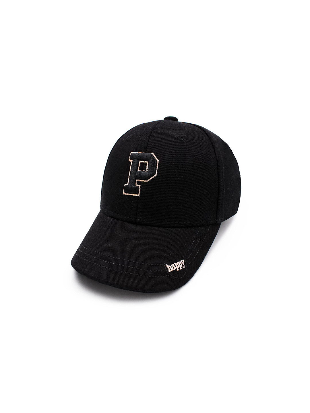 JENNA Unisex Kids Black & Pink Embroidered Baseball Cap