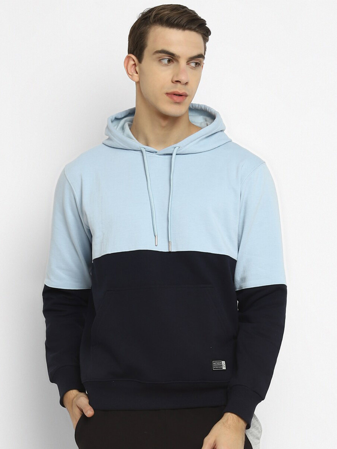 Alan Jones Colourblocked Hooded Pullover Sweatshirt