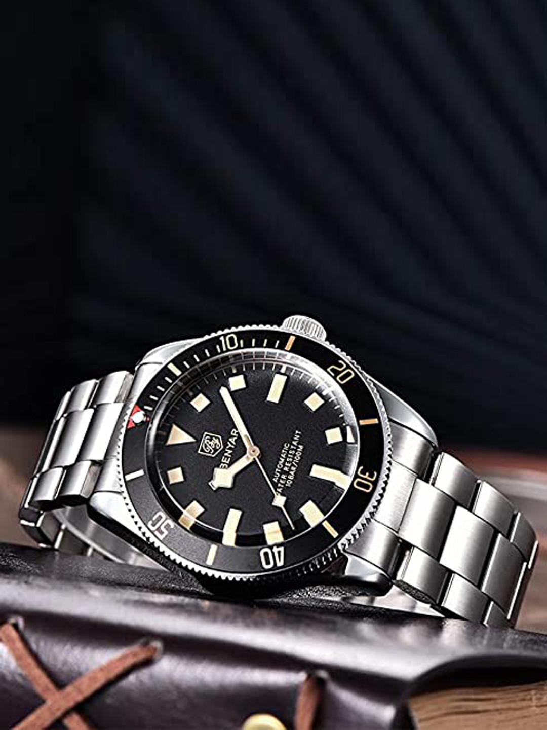 BENYAR Men Dial & Stainless Steel Straps Analogue Chronograph Automatic Watch Ben-5179