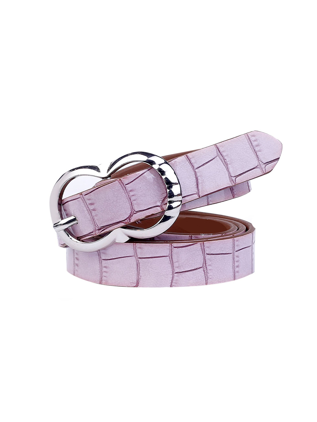 bacca bucci Women Purple Leather Textured PU Buckle Belt