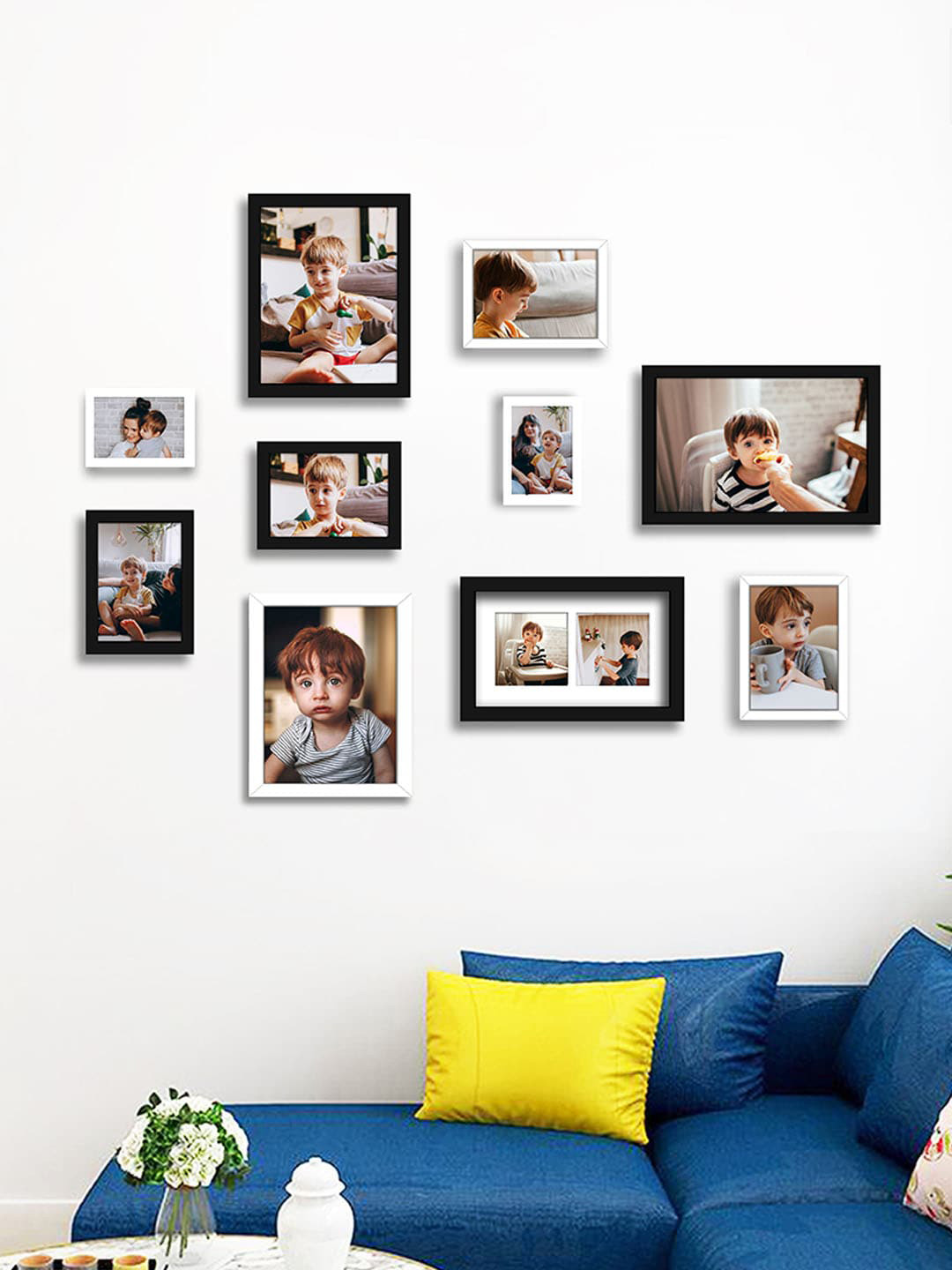 Art Street 10-Pcs Black & White Collage Wall Photo Frames