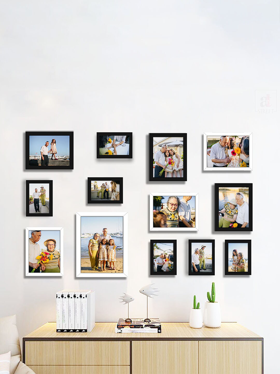Art Street Black & White 13 Pieces Large Collage Wall Photo Frames