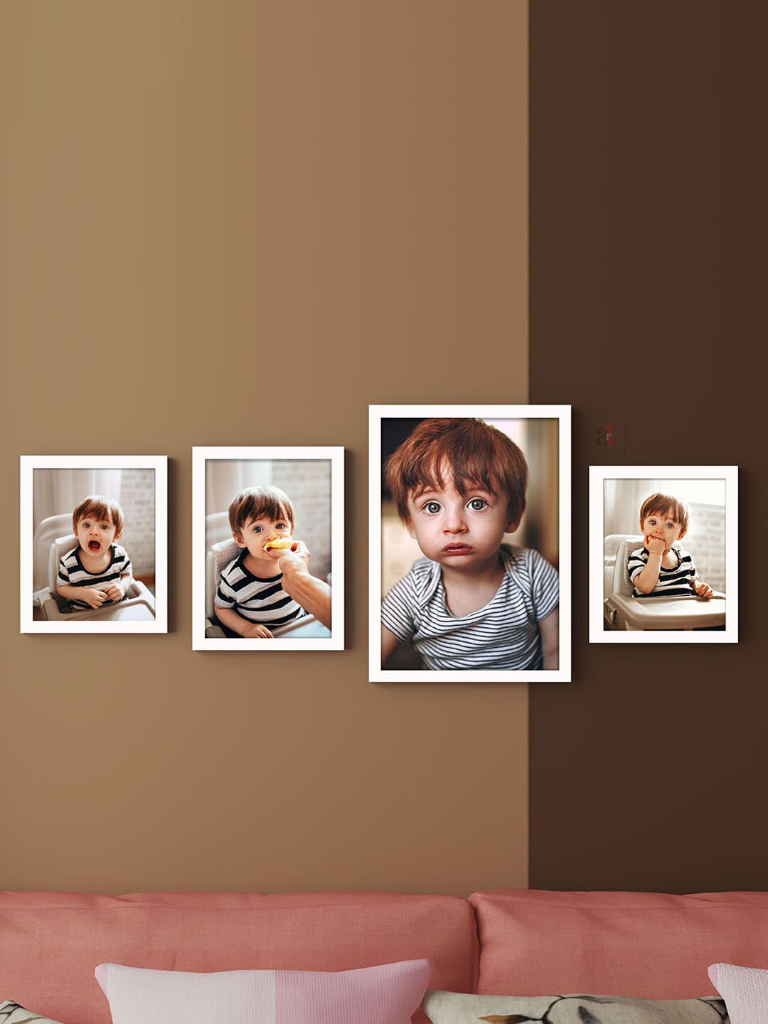 Art Street White 4-Pieces Wall Photo Frames