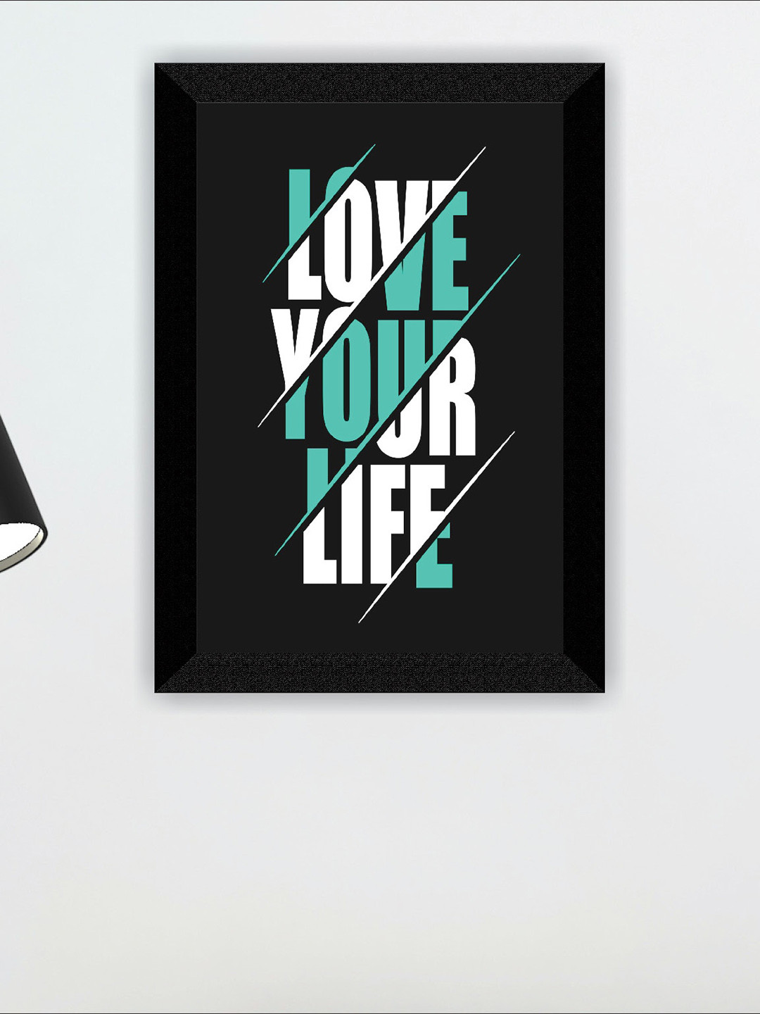 SAF Black Motivational Quotes Painting Framed Wall Art