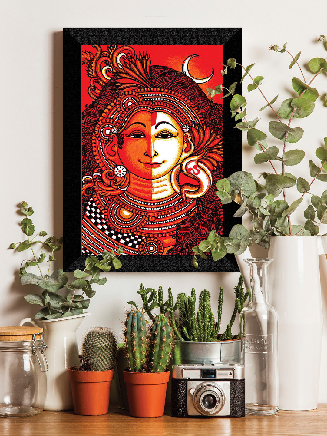 SAF Orange & Black Kerela Mural Wall Art