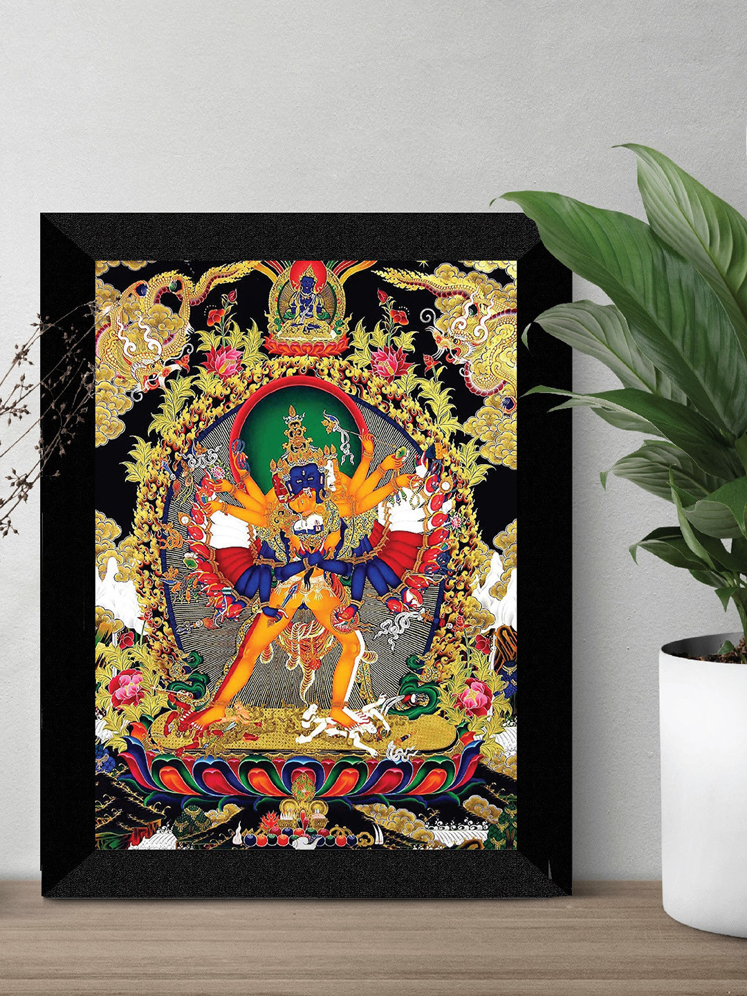 SAF Black & Brown Indian Goddess Wall Art