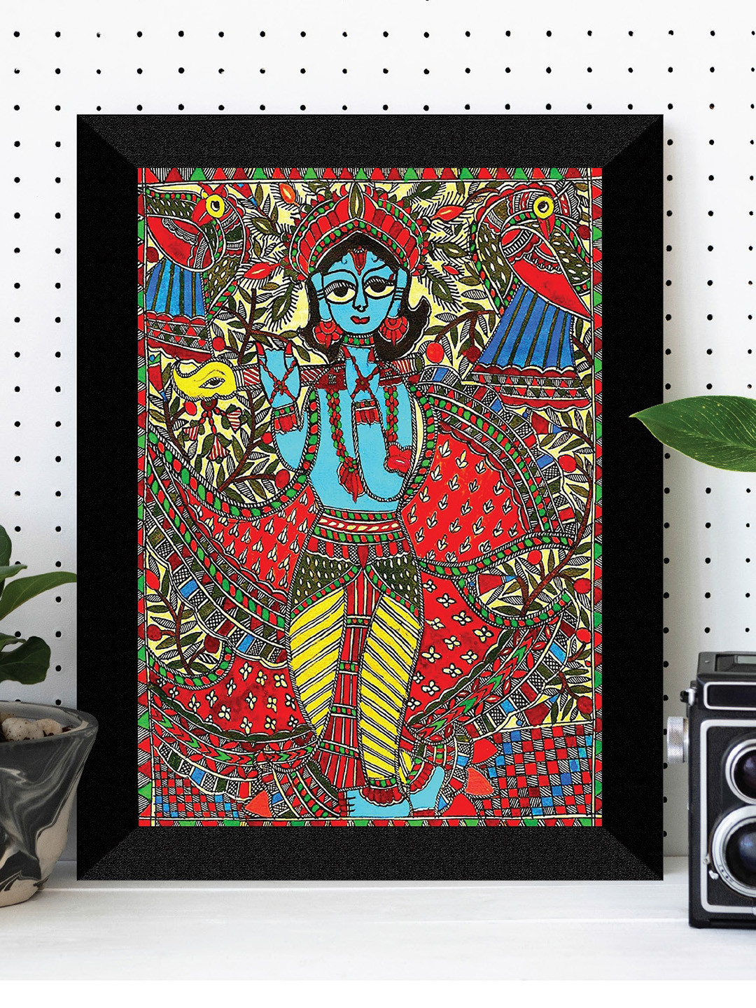 SAF Red & Black Framed Painting Wall Art
