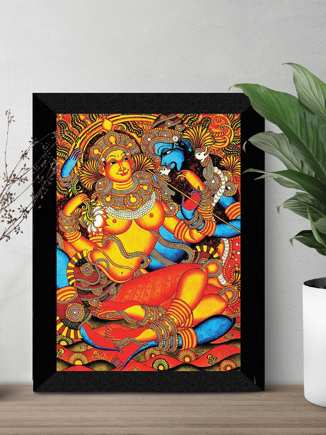 SAF Red & Yellow Indian Goddess Wall Art