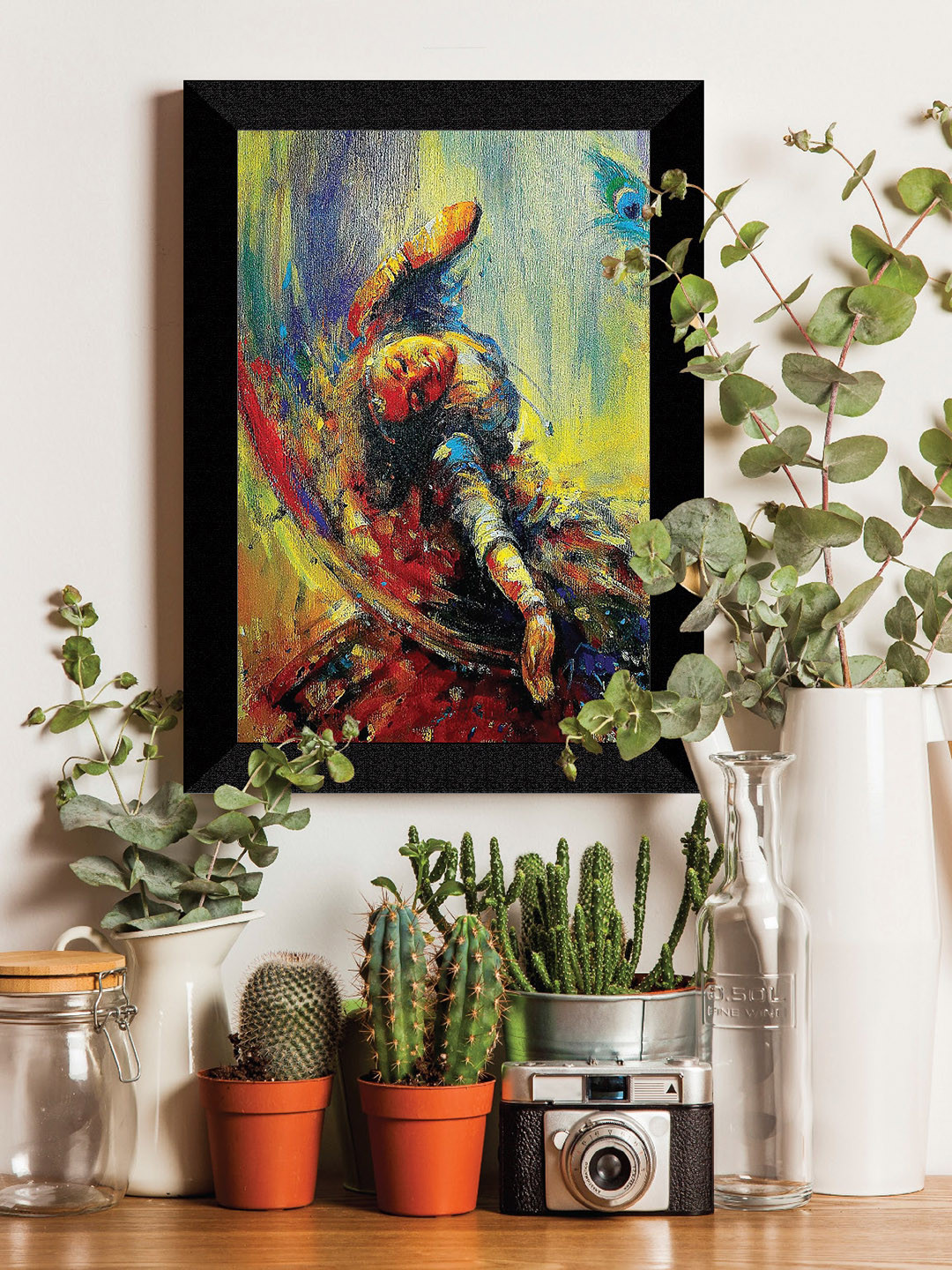 SAF Blue & Yellow Abstract Wall Art