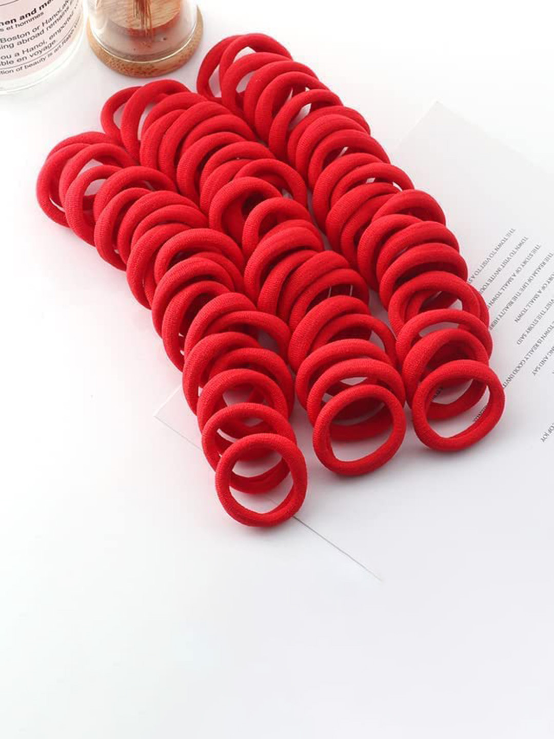 CHRONEX Women Set Of 20 Cotton Hair Rubber Bands