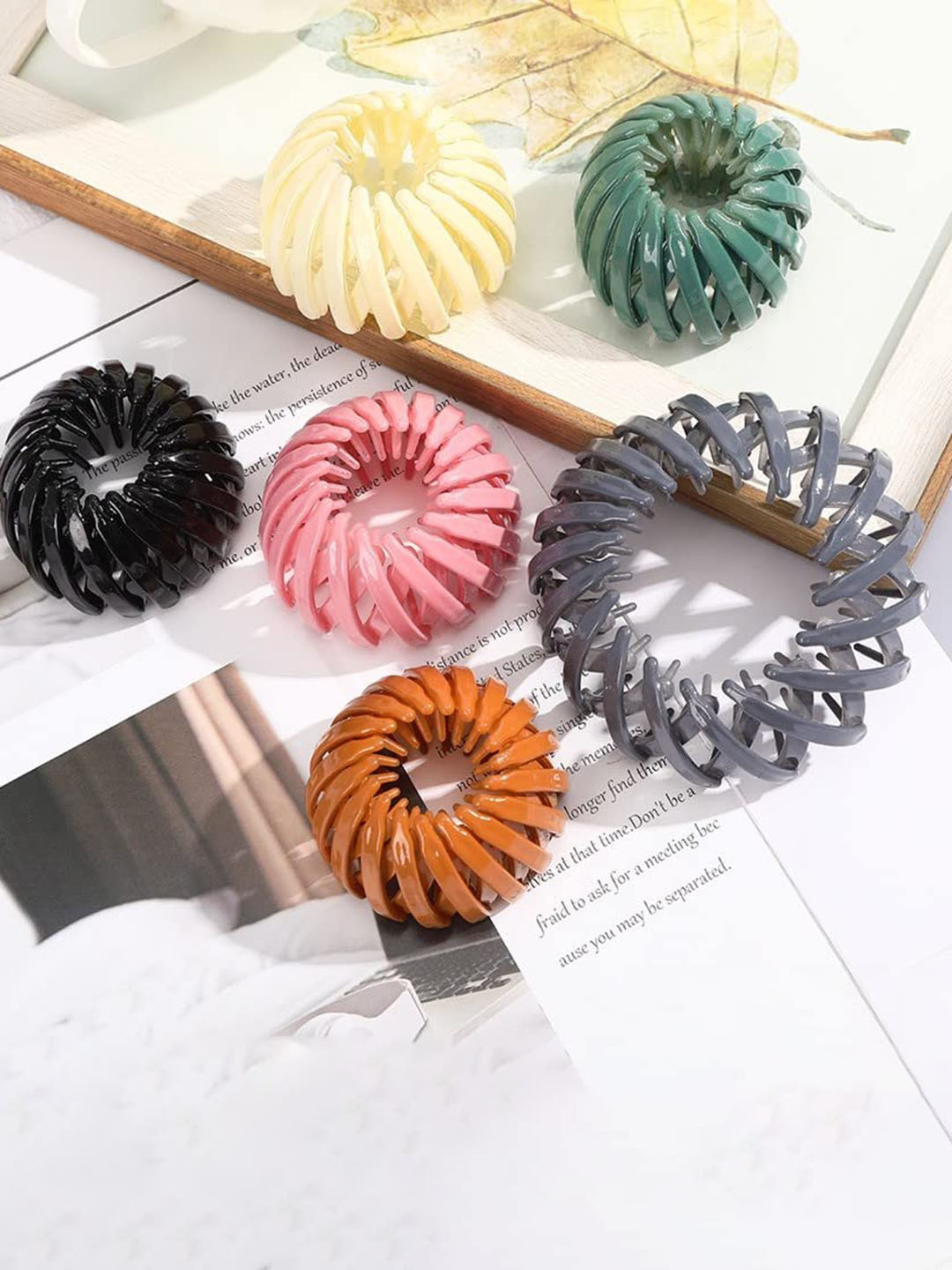 CHRONEX Set Of 4 Nest Plastic Ponytail Holders