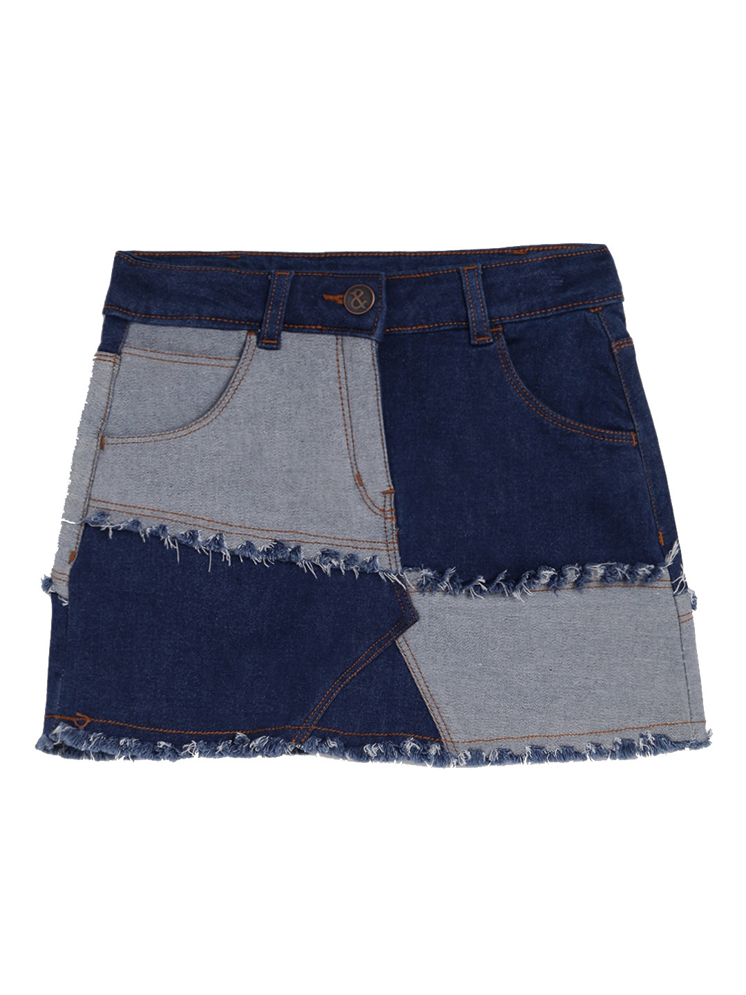 TALES & STORIES Girls Straight Distressed Mini Skirt