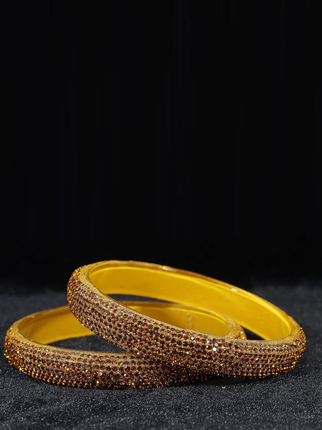 NMII Set of 2 CZ-Studded Glitter Bangles