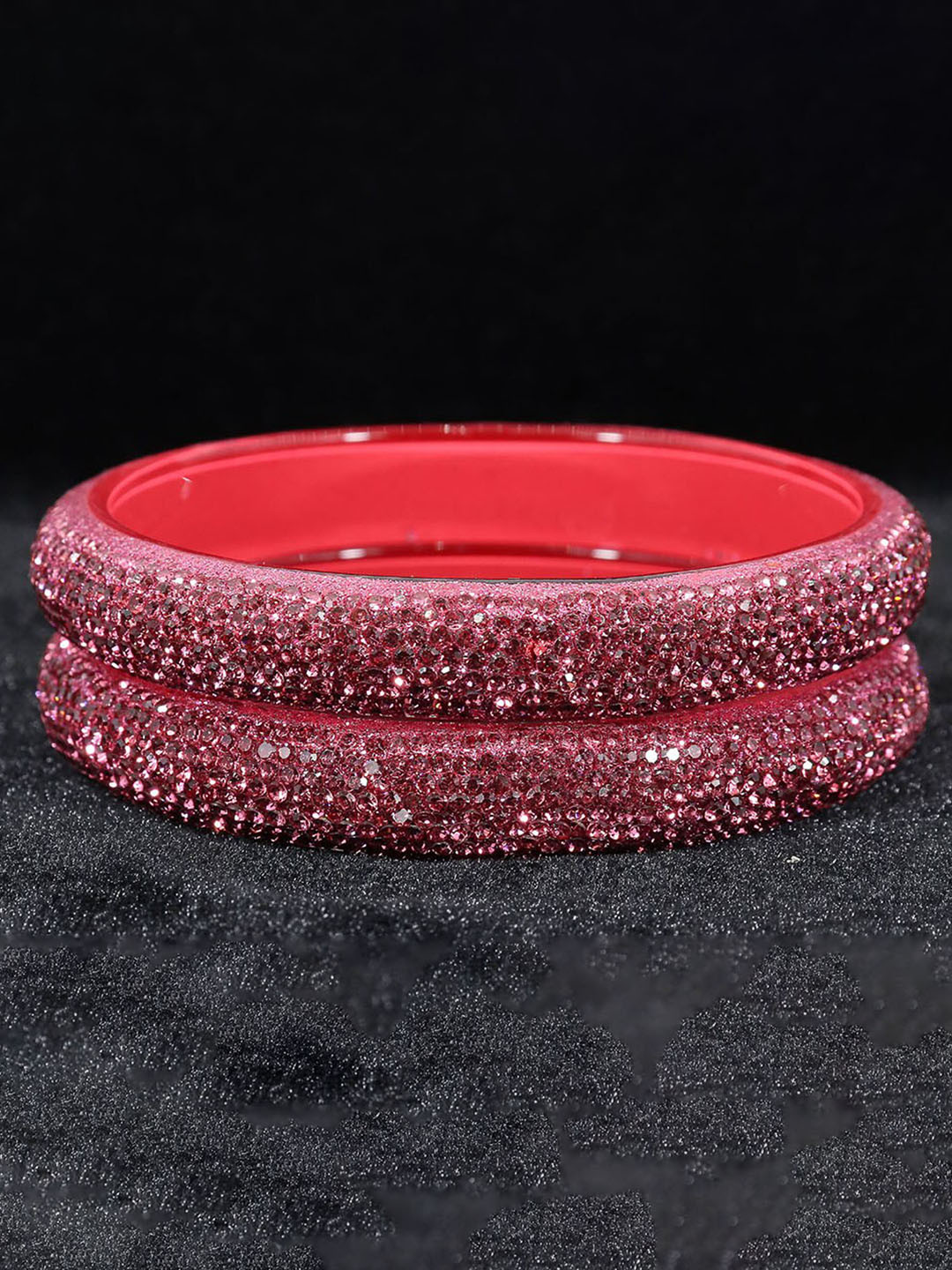 NMII Set Of 2 CG-Studded & Glitter Kada Set