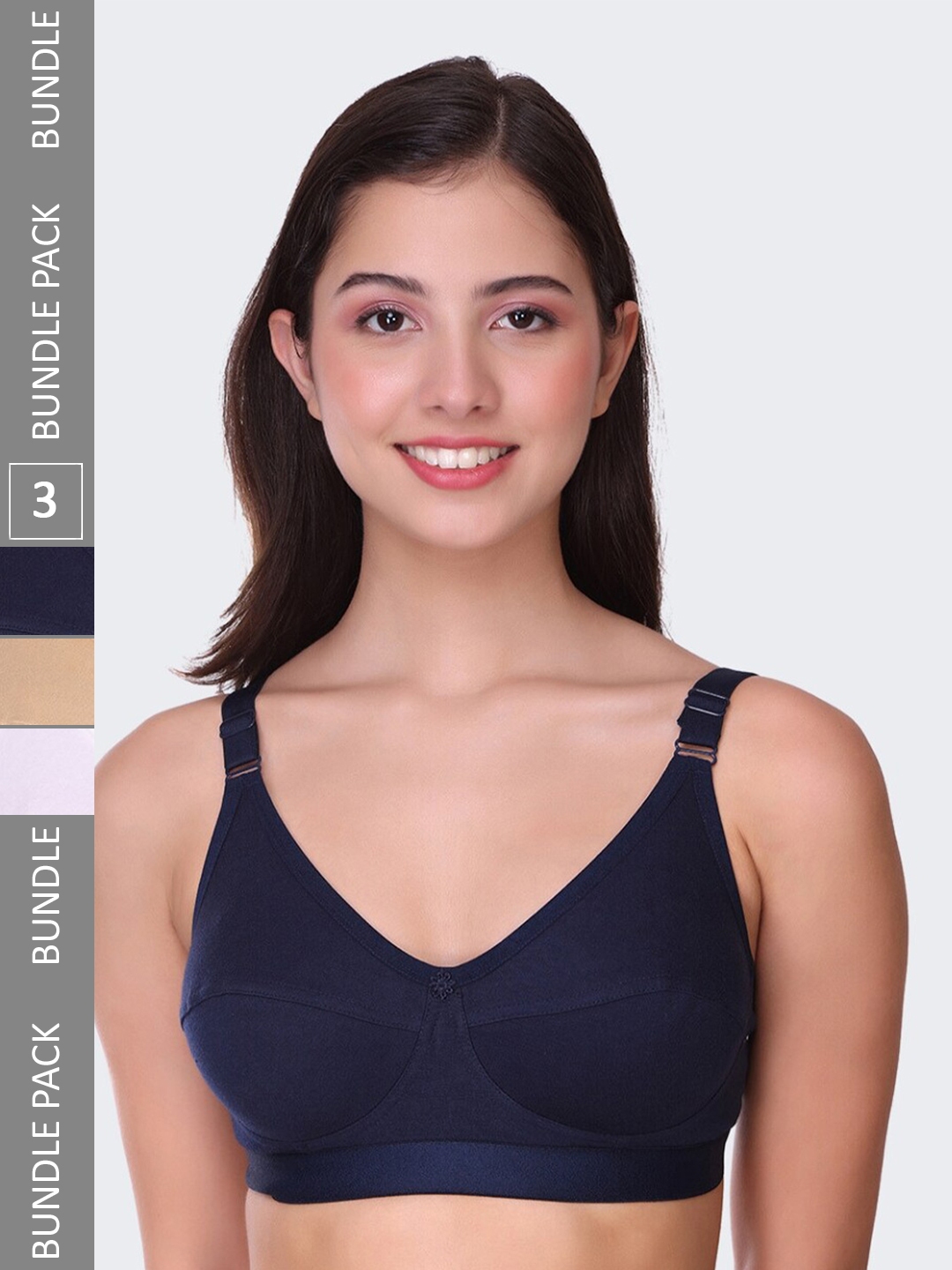 Pooja Ragenee Pure Cotton Sports bra for Womens (Pack Of 3)