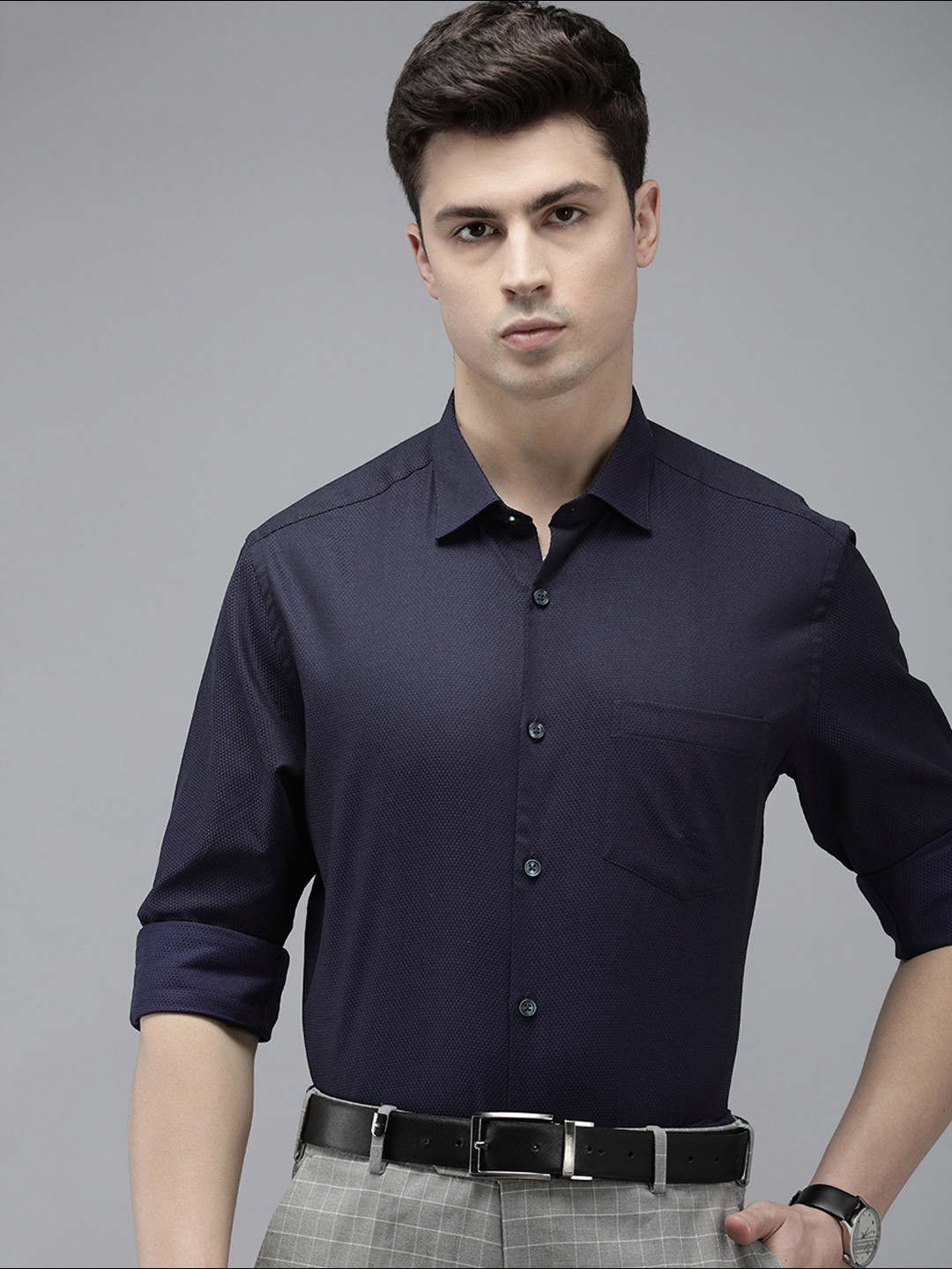 Park Avenue Textured Pure Cotton Formal Shirt