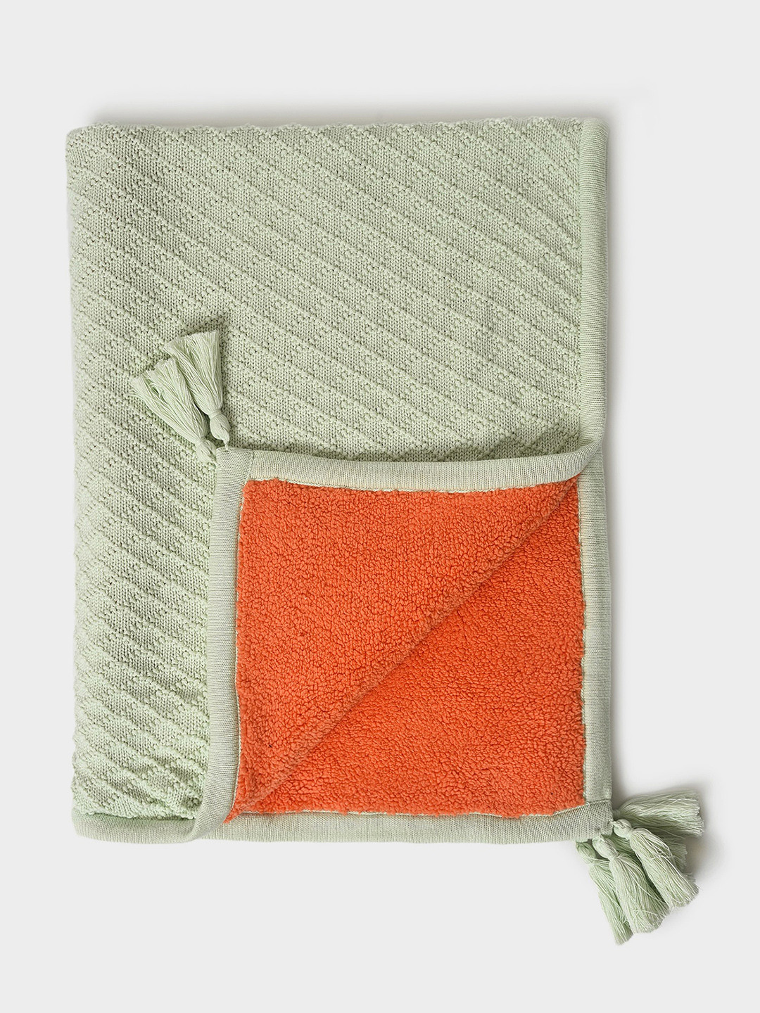 MiArcus Kids Green & Orange Mild Winter 210 GSM Single Bed Blanket