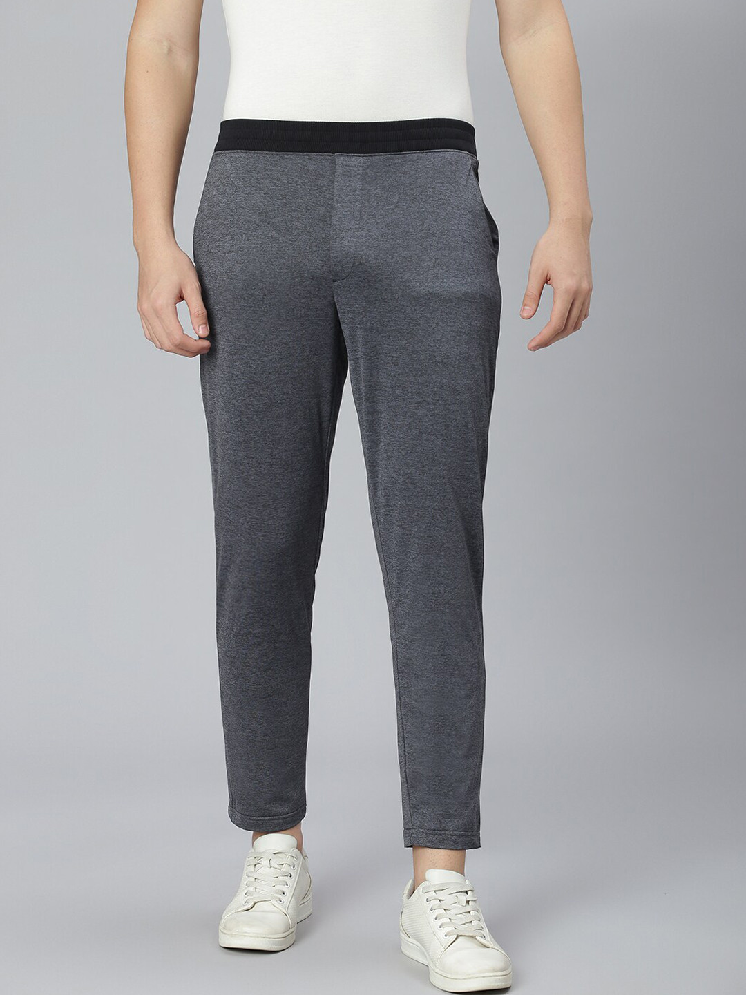 Slowave Men Straight Fit High-Rise Track Pants