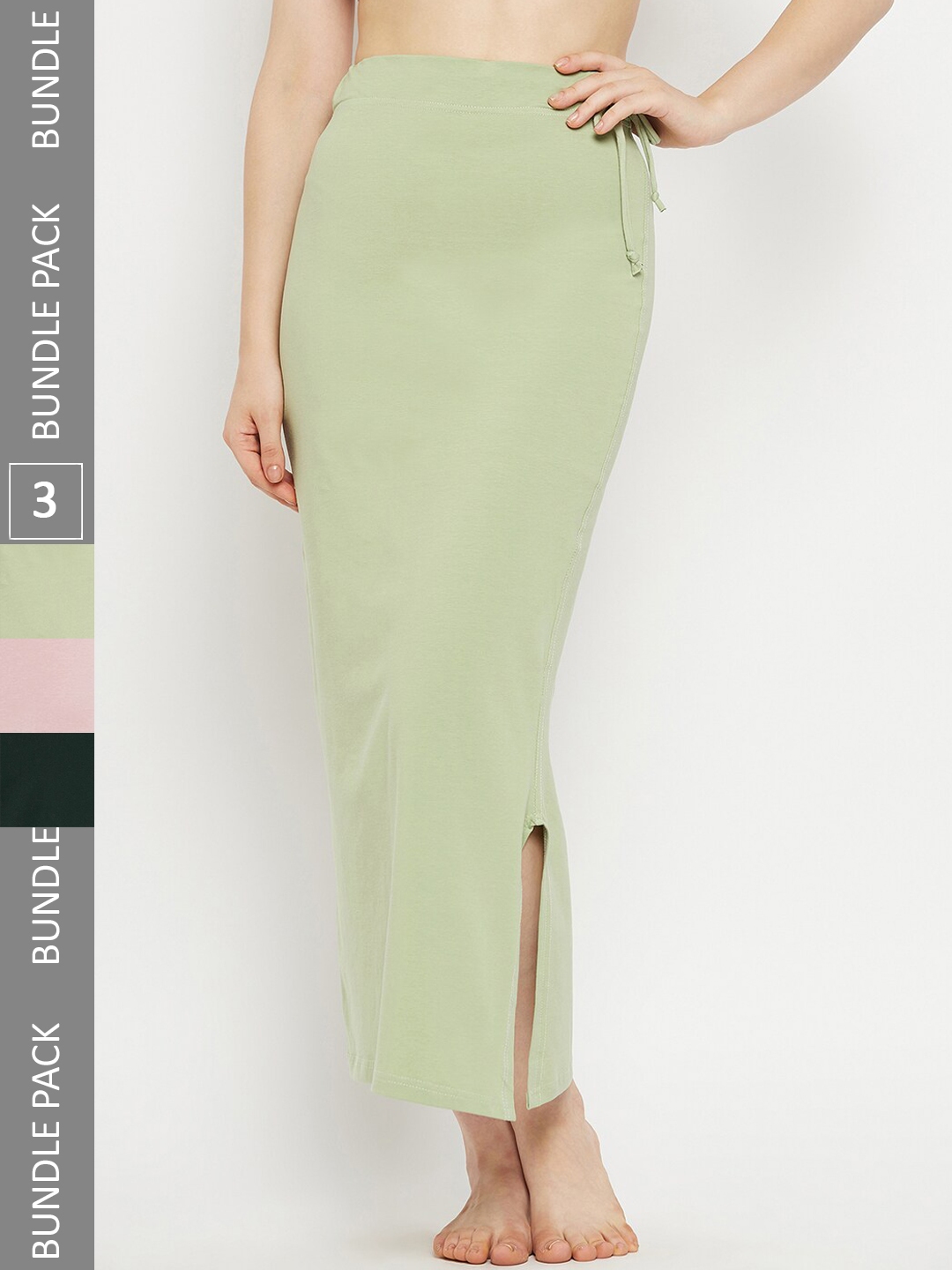 Buy Secrets By ZeroKaata Women Solid Saree Shapewear - Multi-color (Pack of  3) online