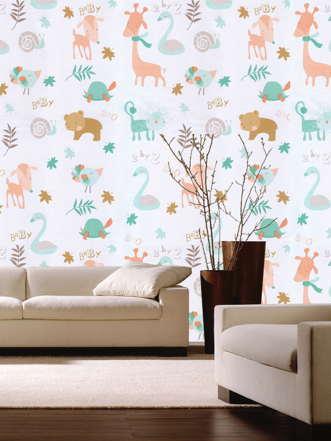 Jaamso Royals Conversational Print Self Adhesive Wallpaper
