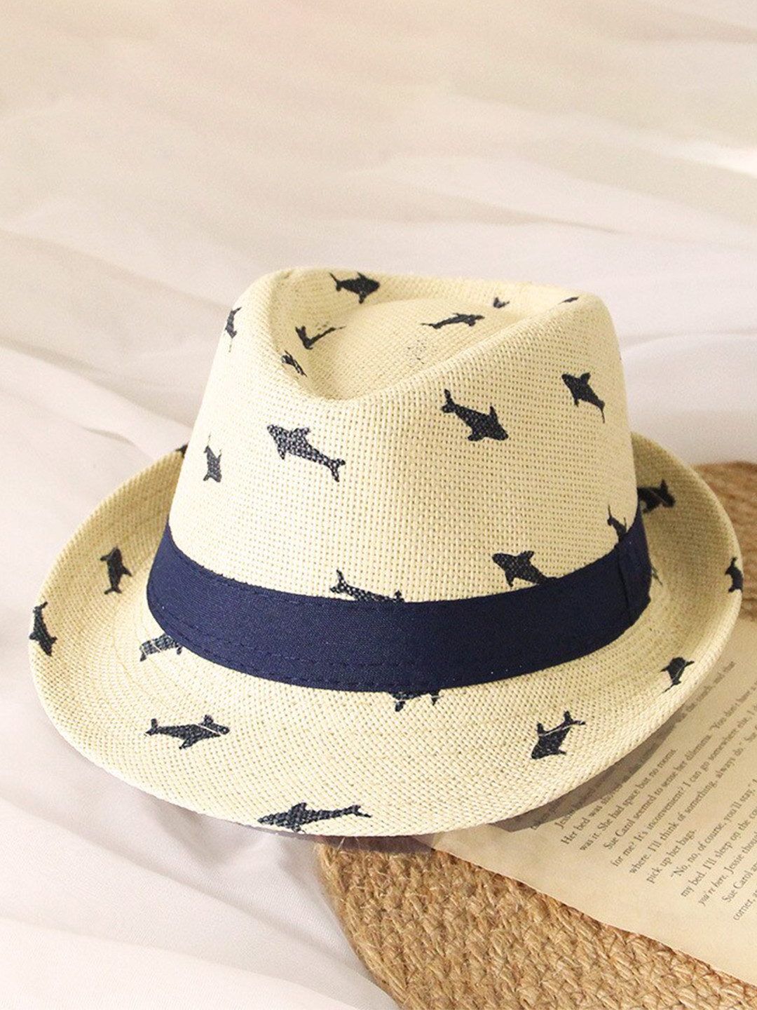 JENNA Girls Printed Fedora Hat